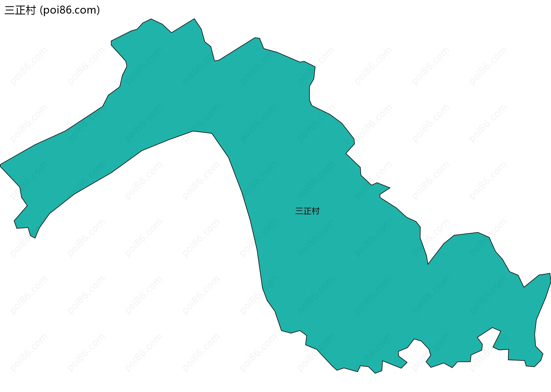 三正村边界地图