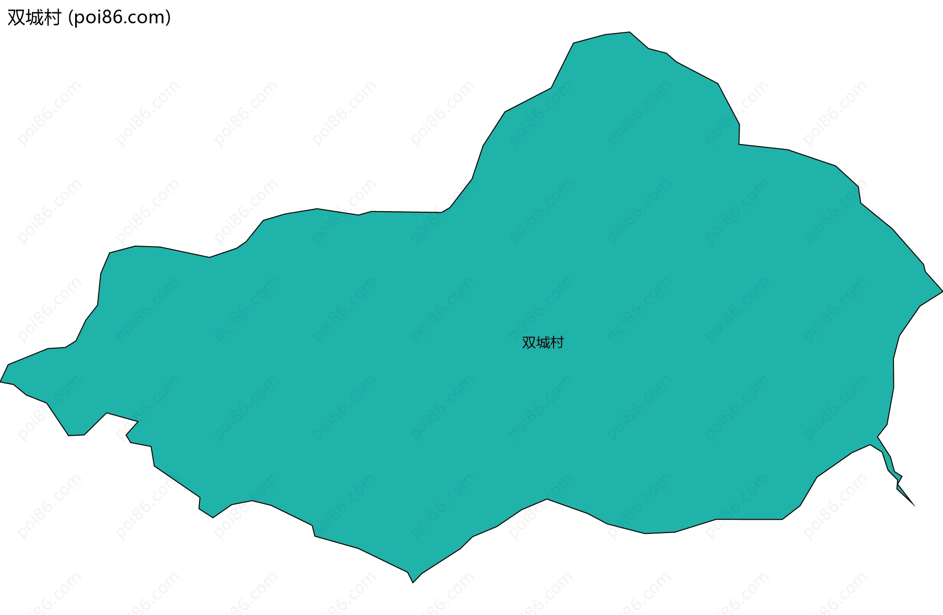 双城村边界地图