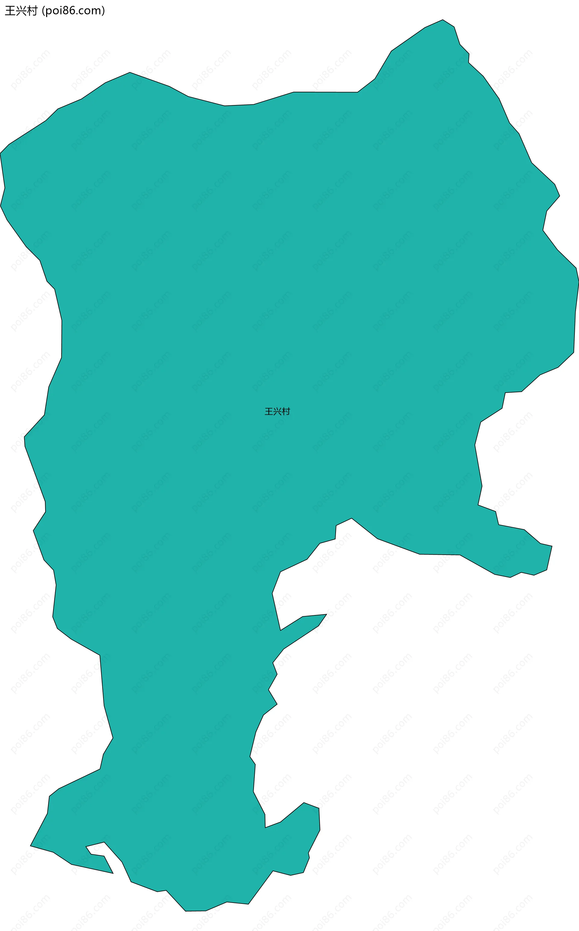 王兴村边界地图