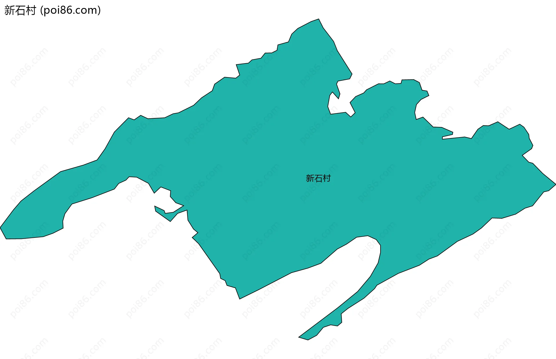 新石村边界地图