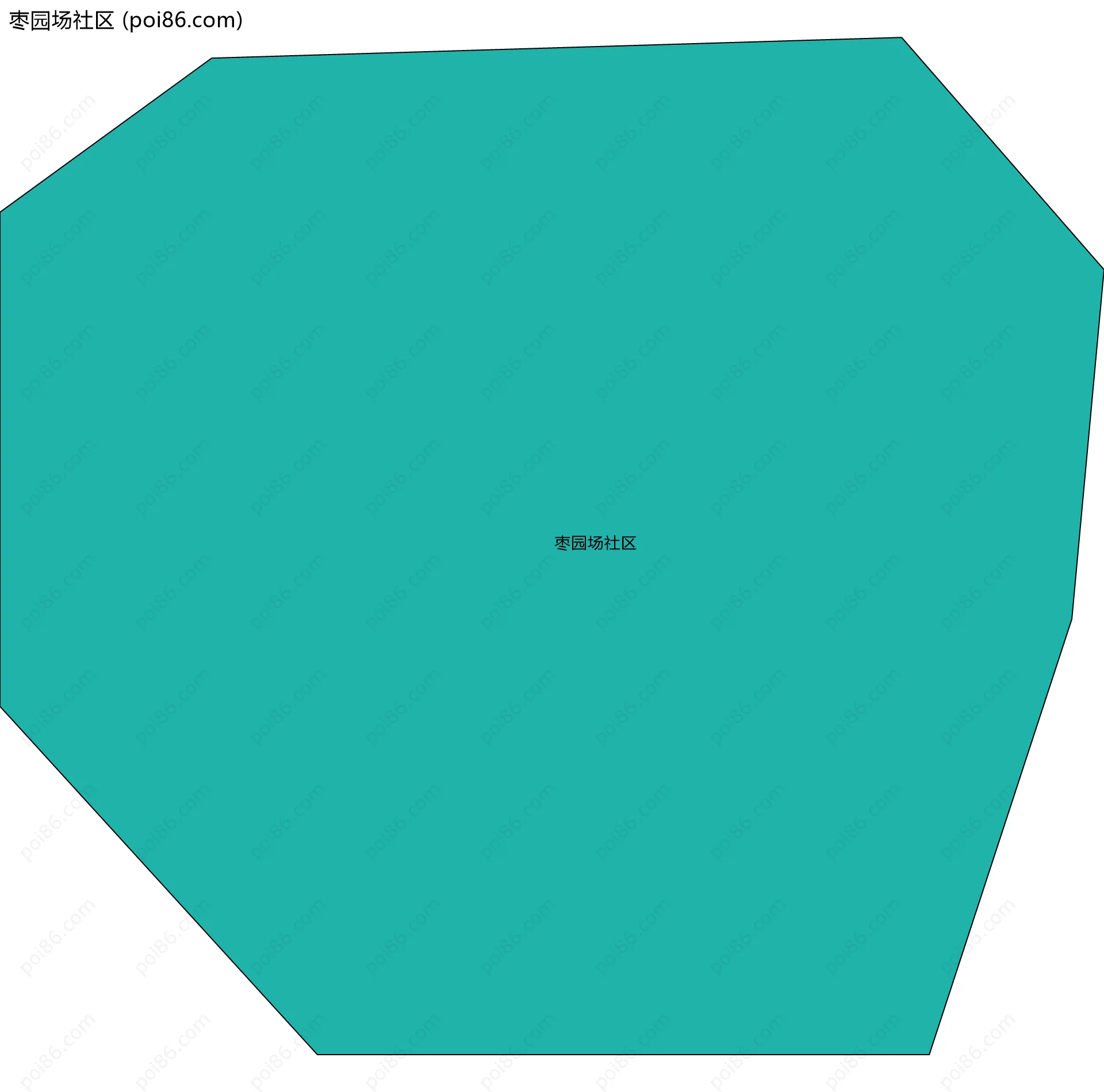 枣园场社区边界地图