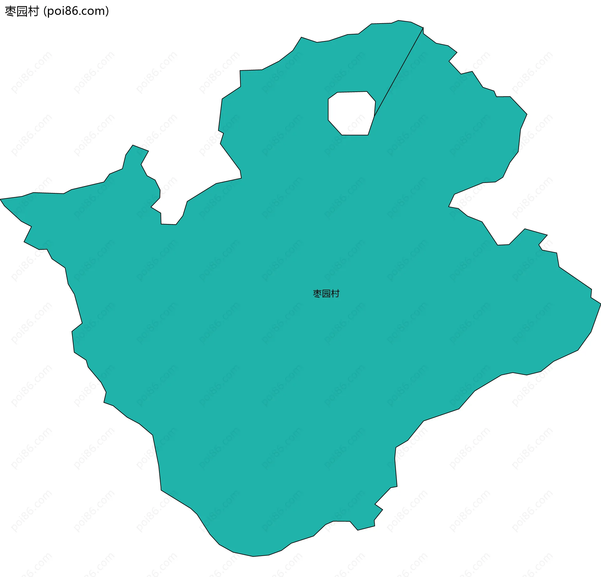 枣园村边界地图