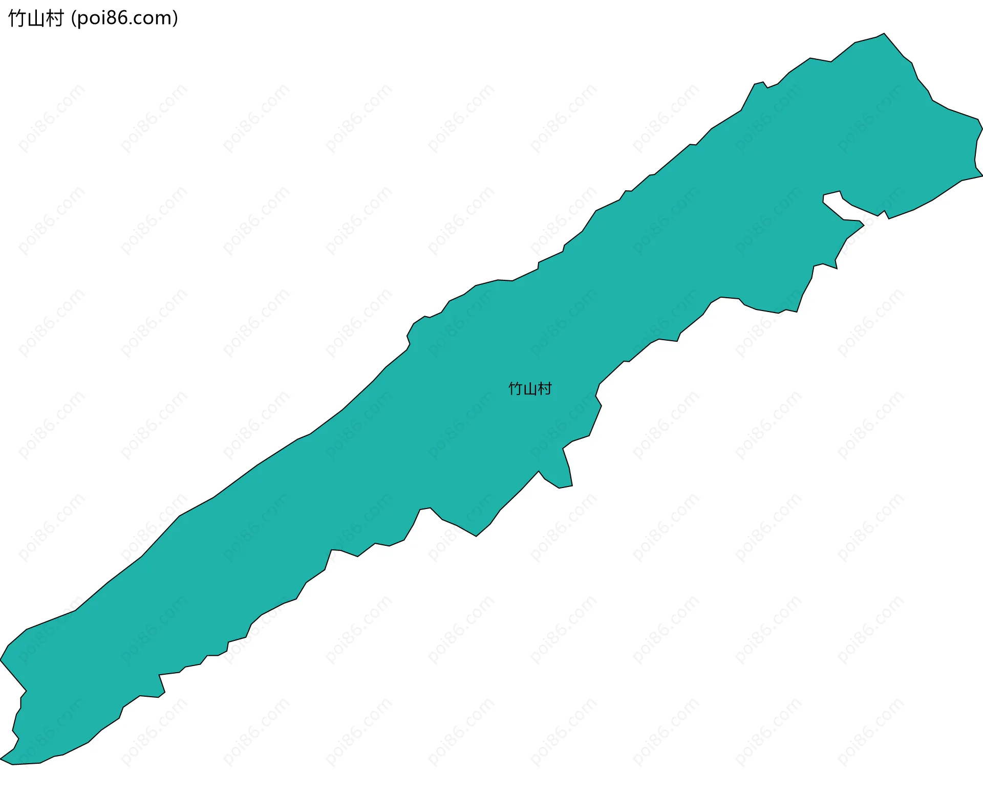 竹山村边界地图