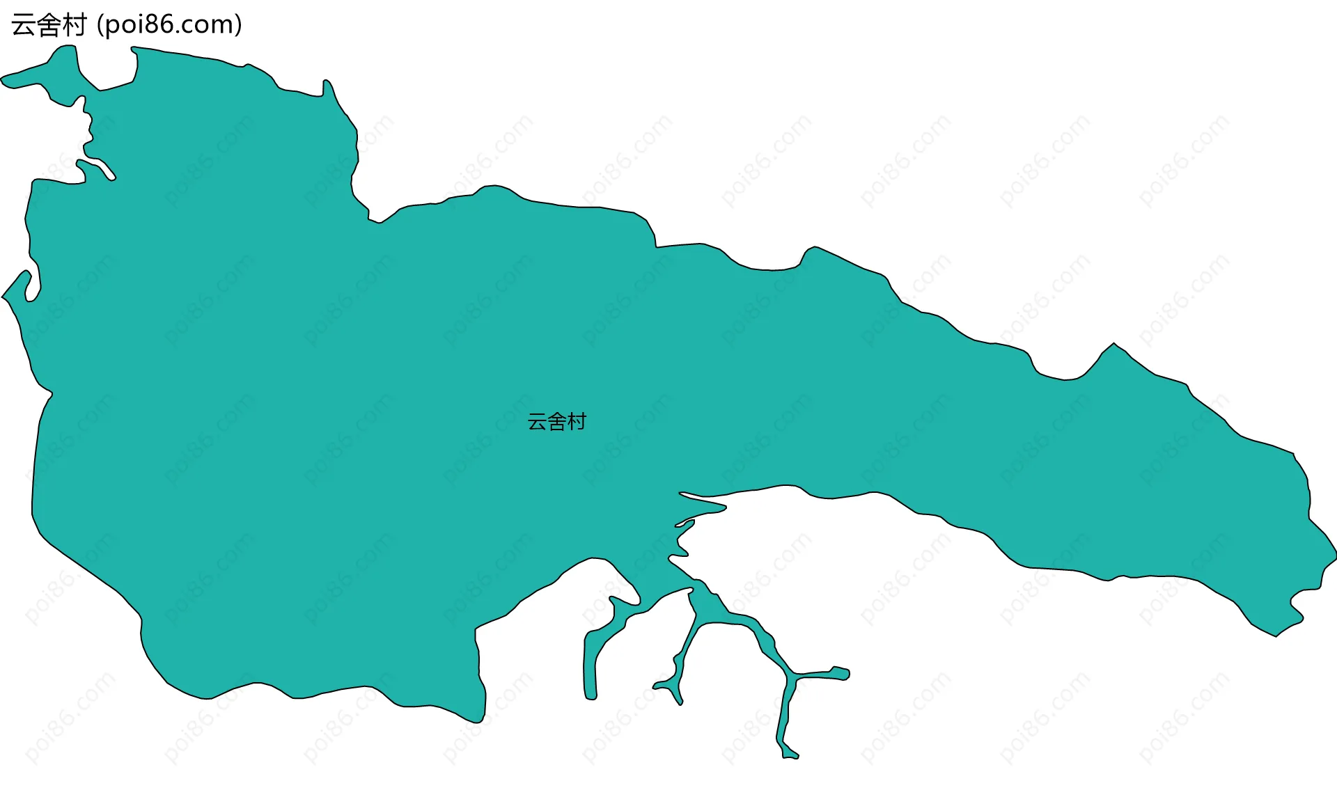 云舍村边界地图