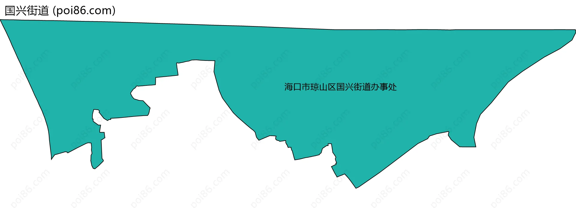 国兴街道边界地图(五级行政区划)