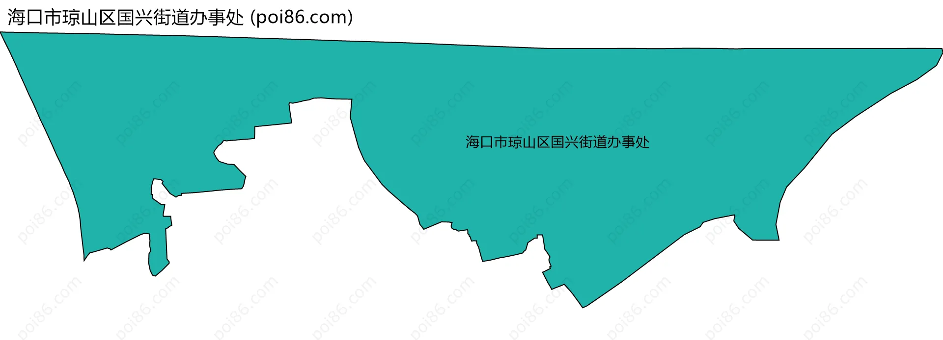 海口市琼山区国兴街道办事处边界地图