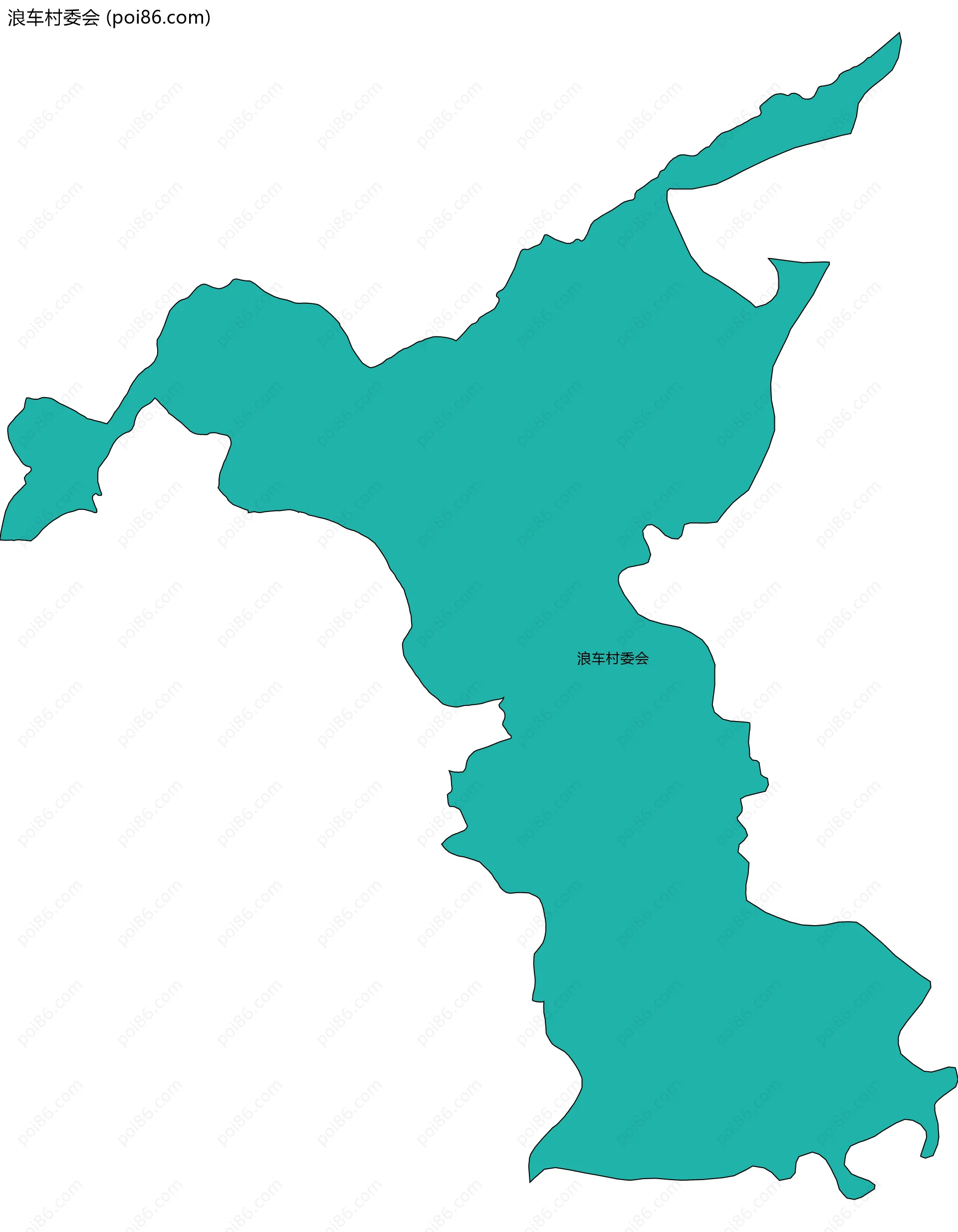 浪车村委会边界地图