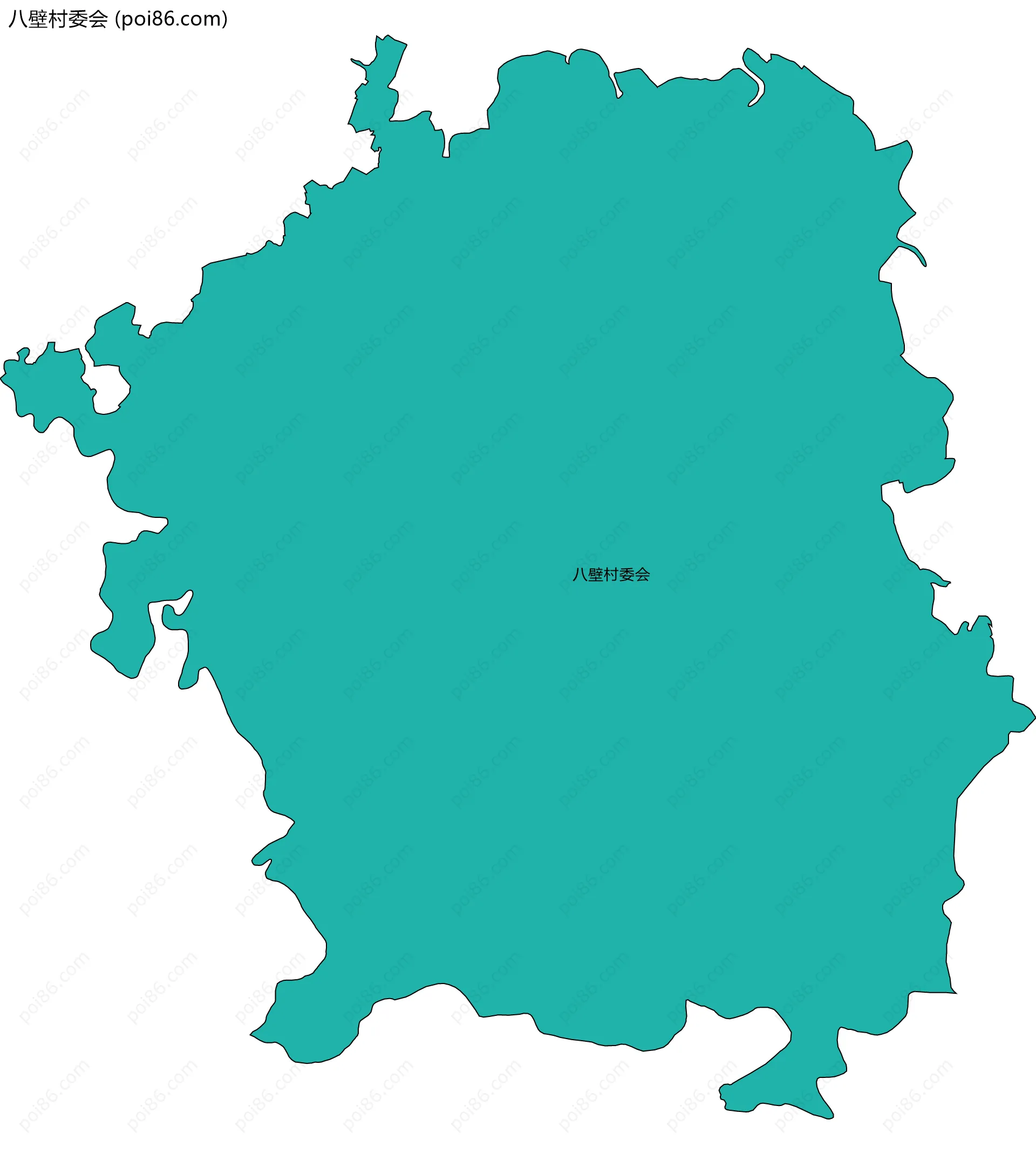 八壁村委会边界地图