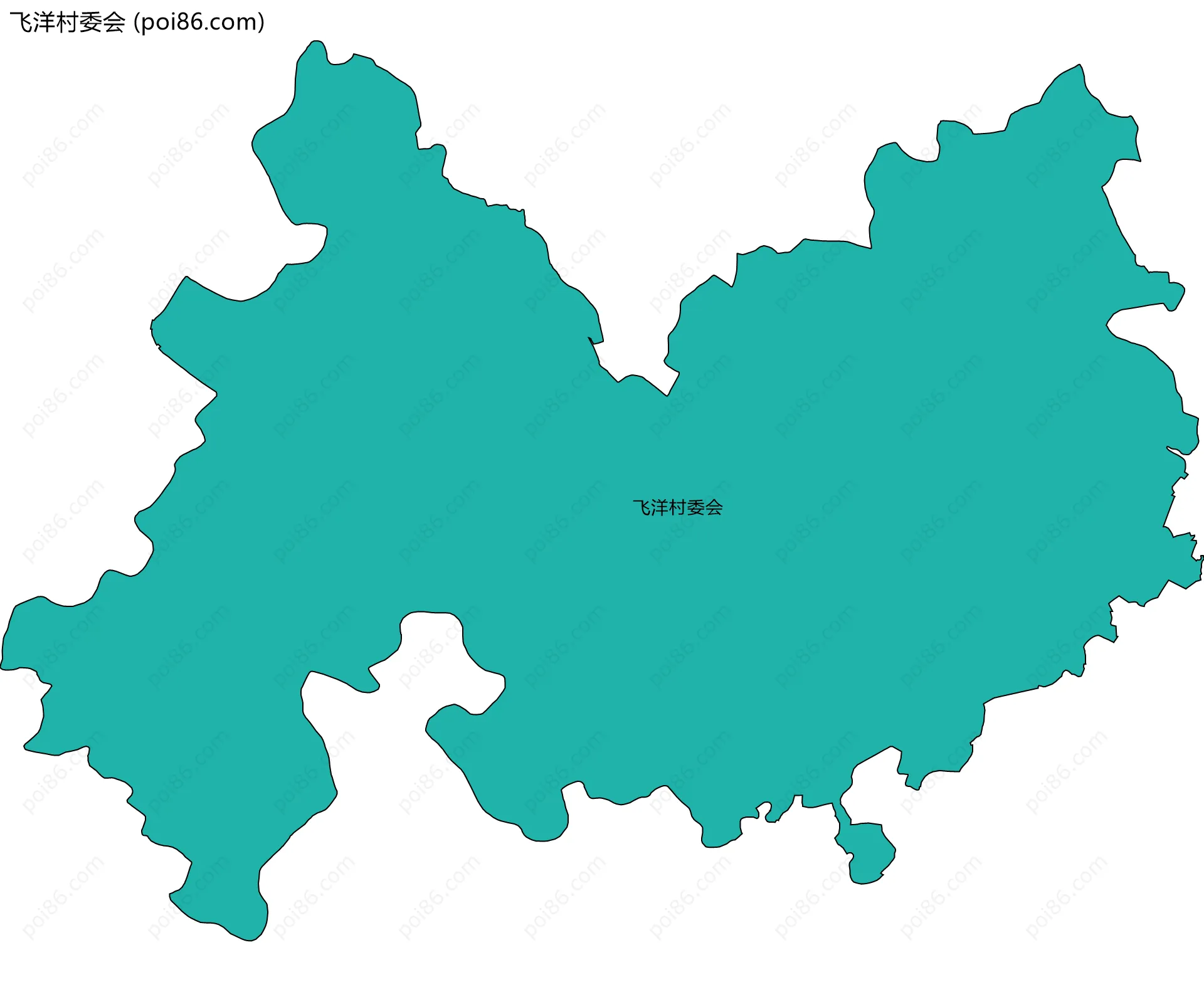 飞洋村委会边界地图