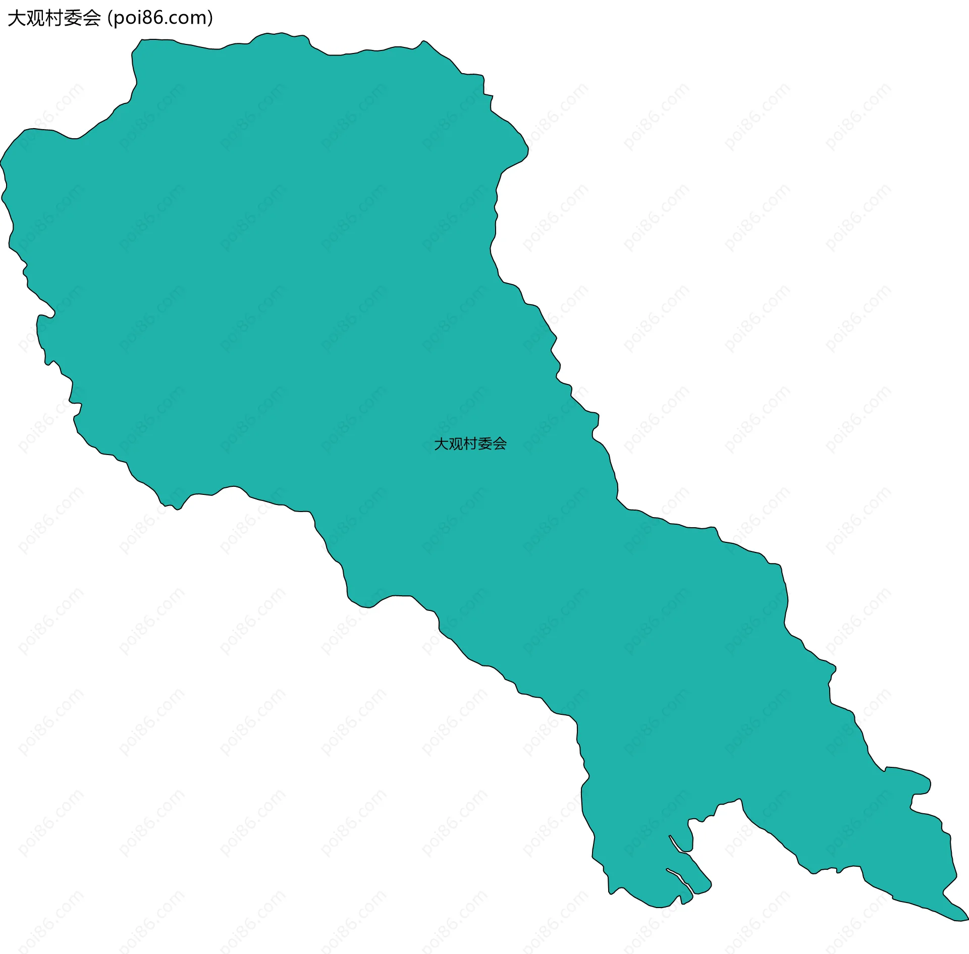 大观村委会边界地图