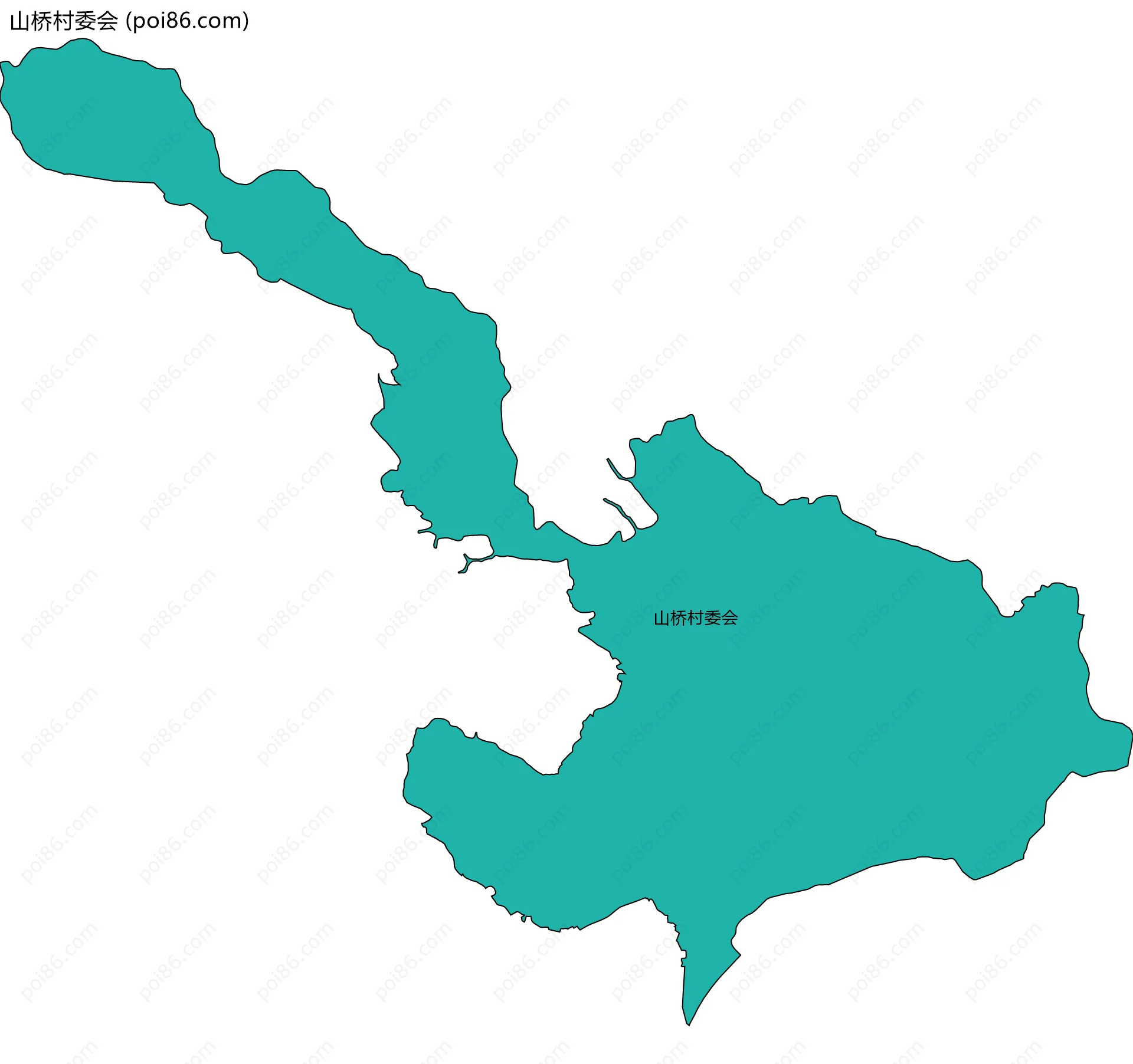 山桥村委会边界地图