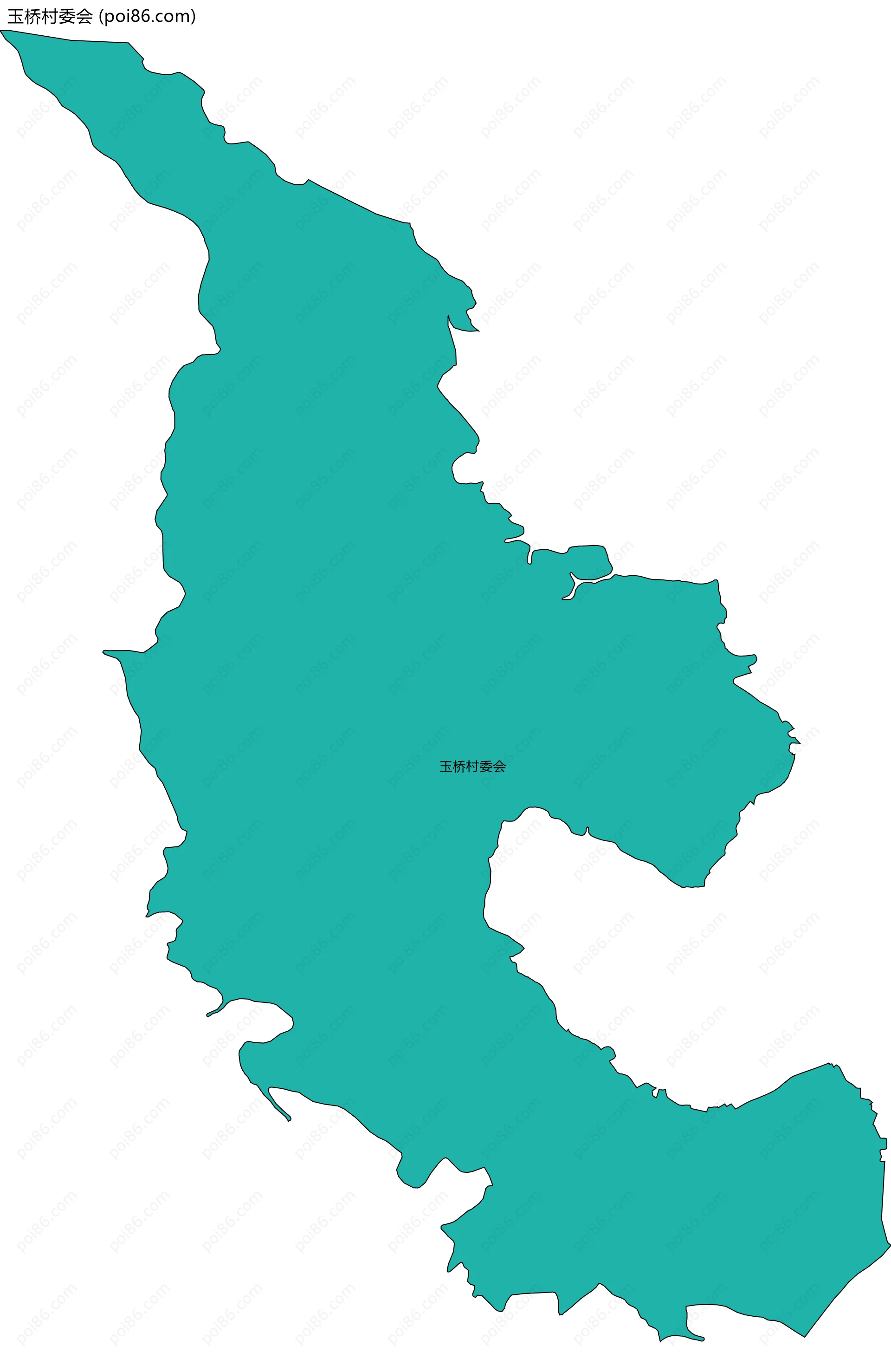 玉桥村委会边界地图