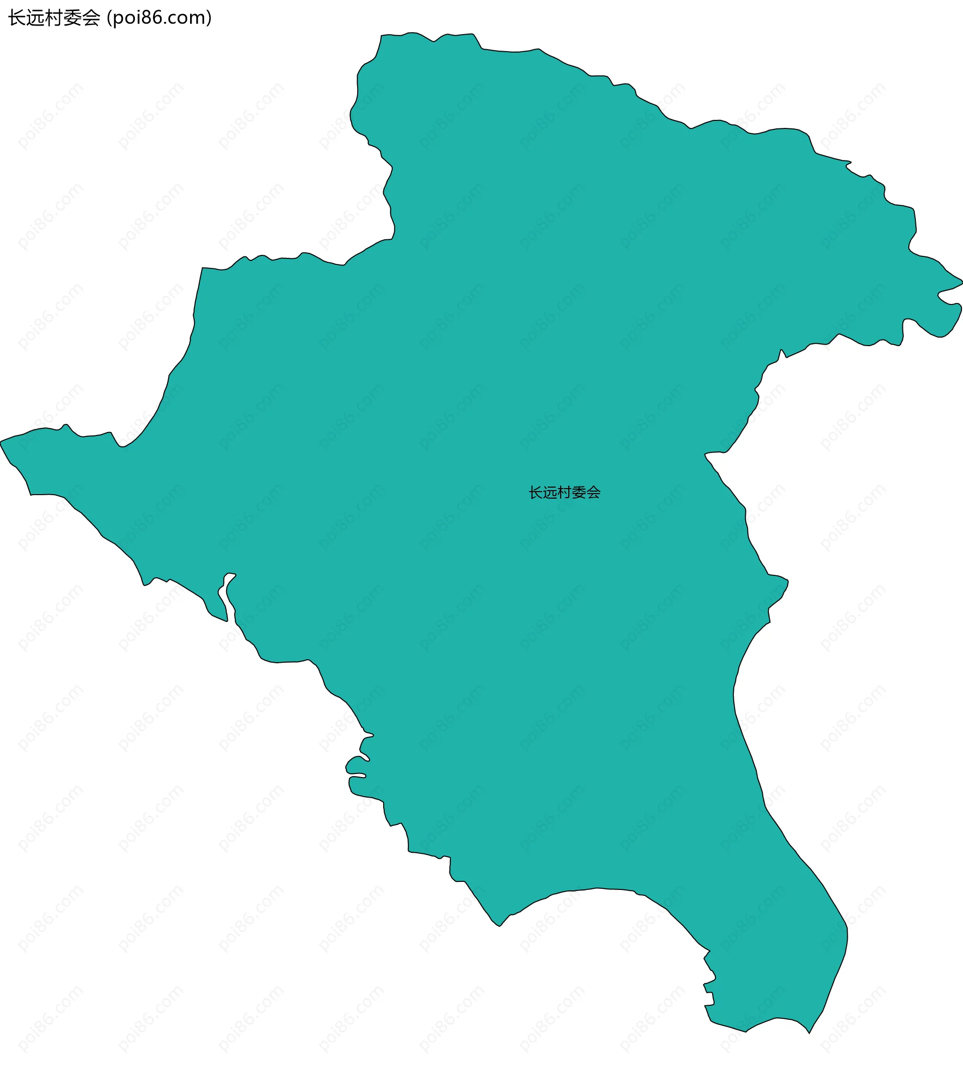 长远村委会边界地图
