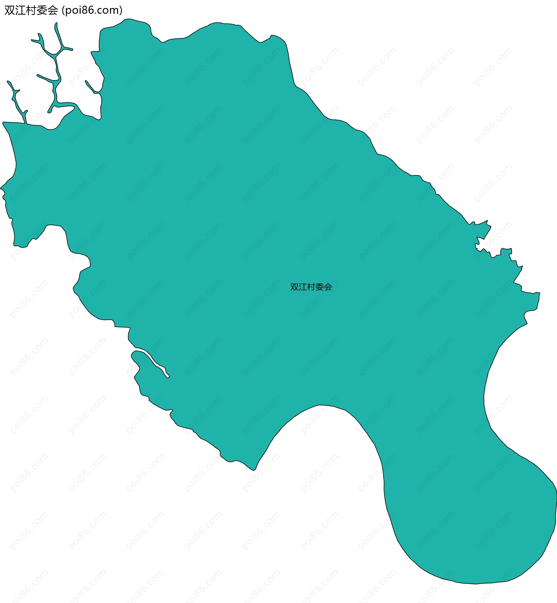双江村委会边界地图