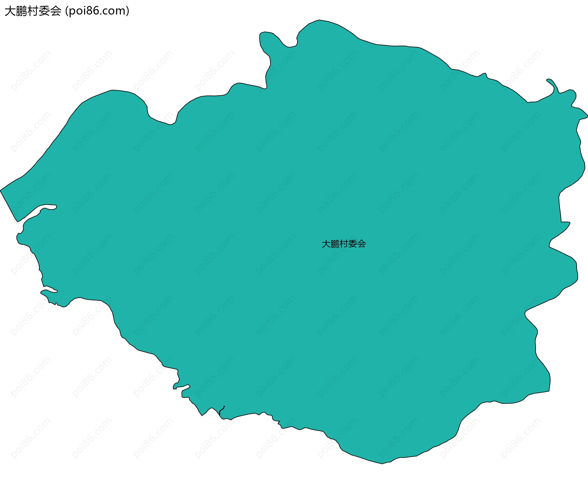 大鹏村委会边界地图