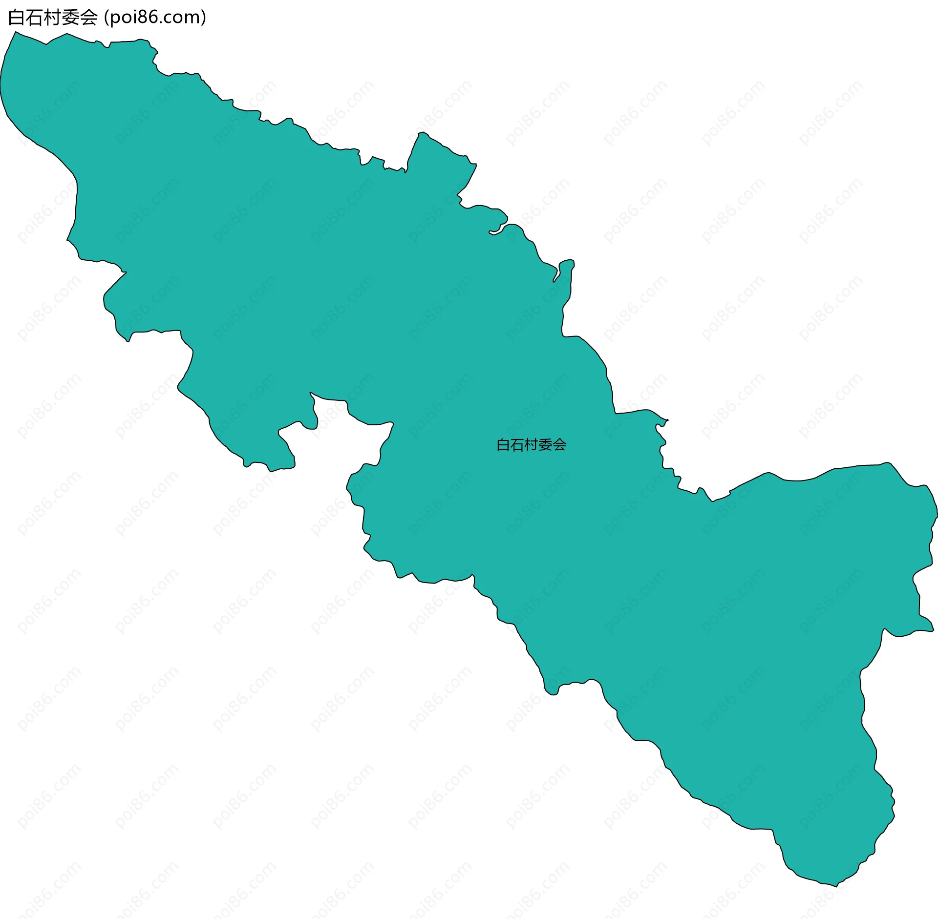 白石村委会边界地图