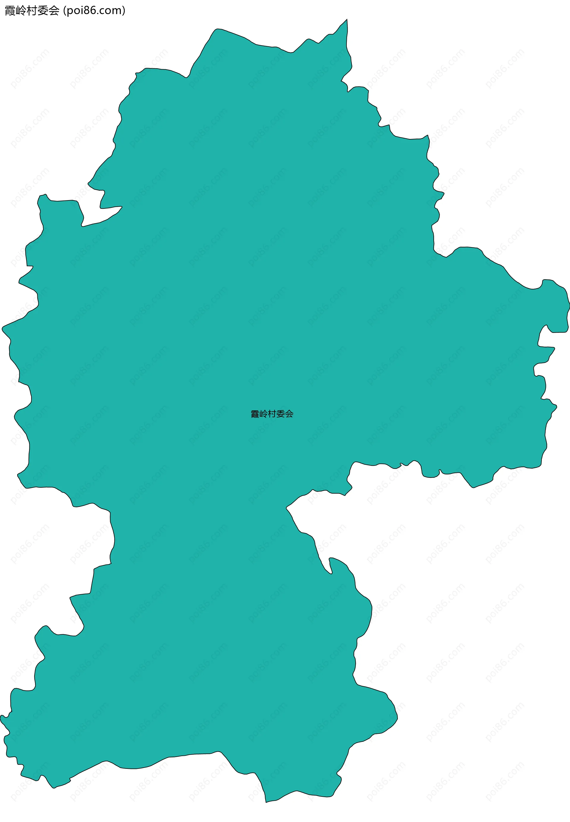 霞岭村委会边界地图