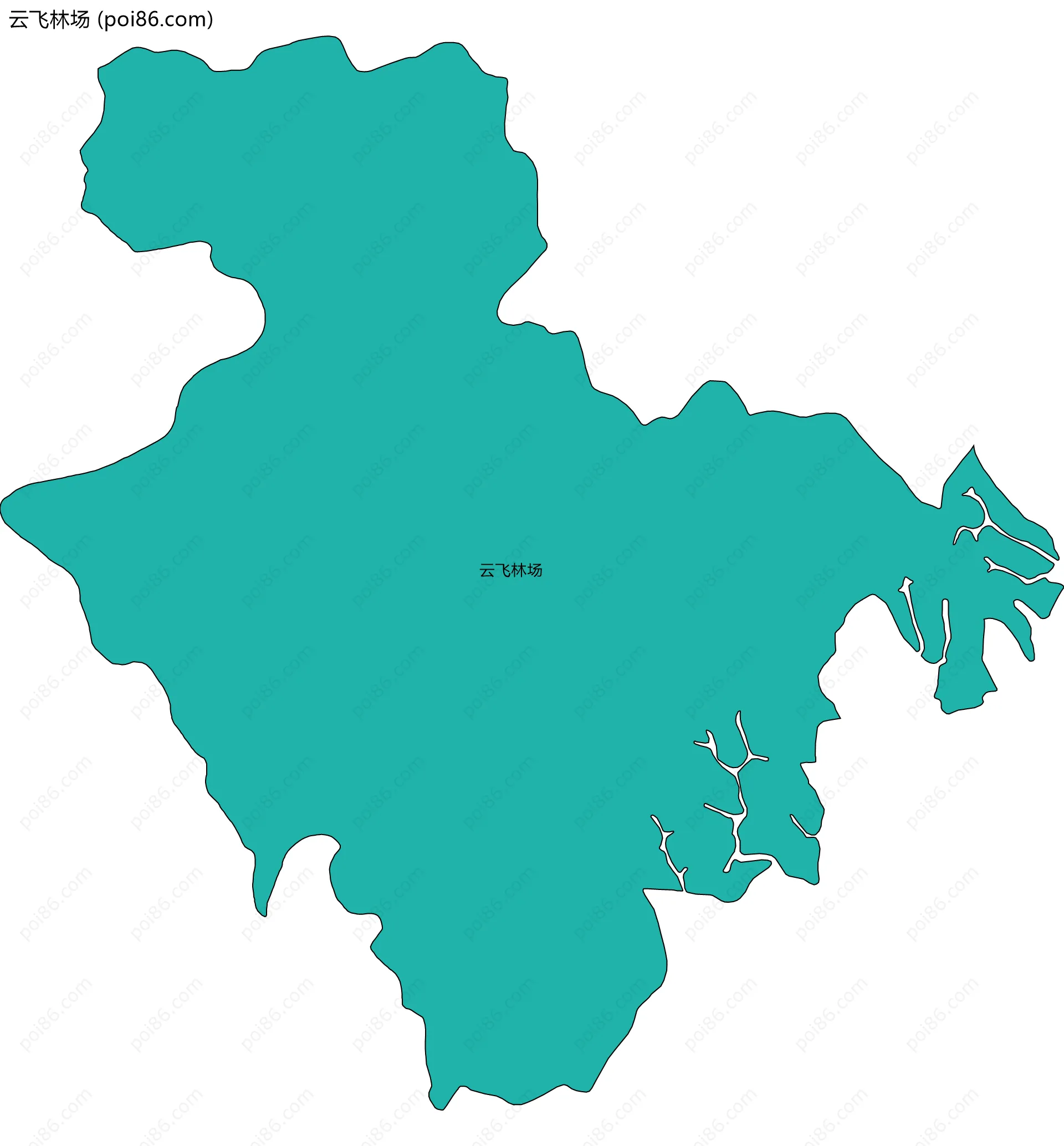 云飞林场边界地图