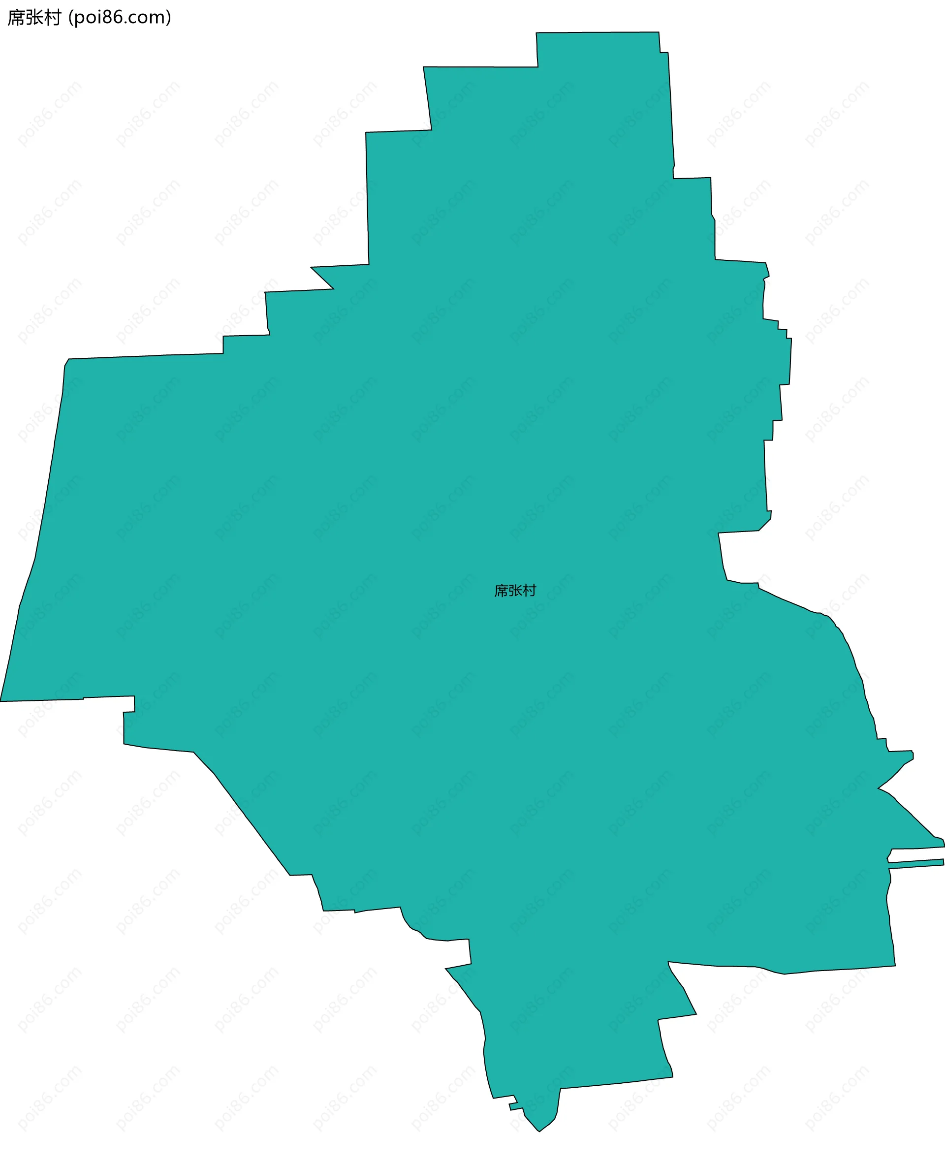 席张村边界地图