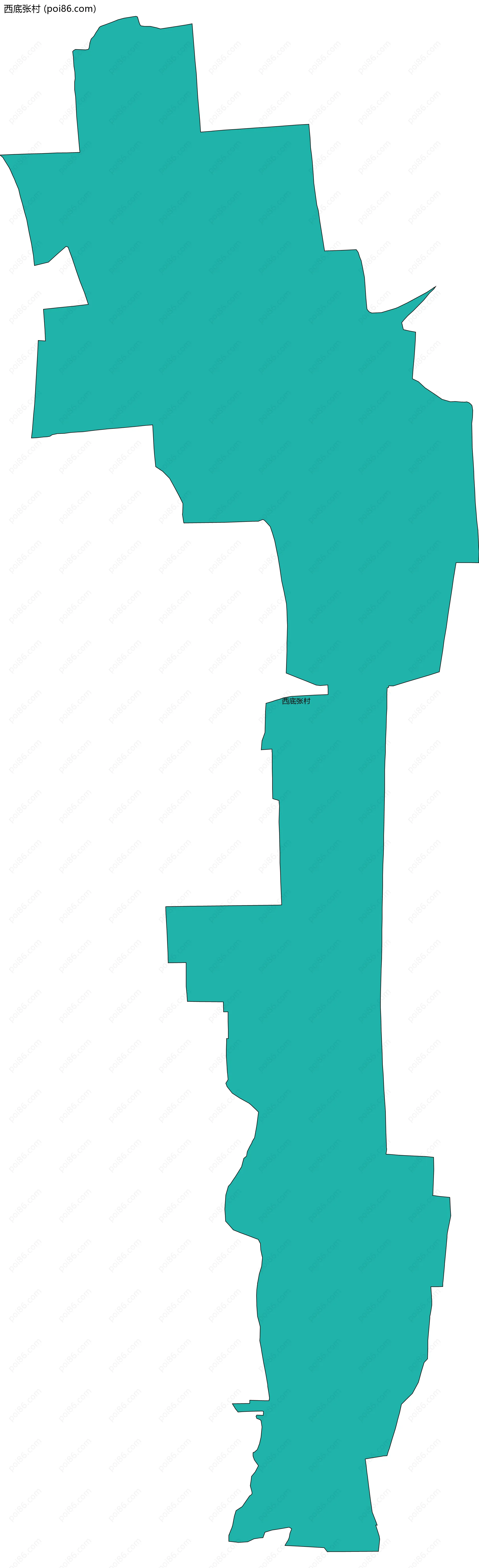 西底张村边界地图