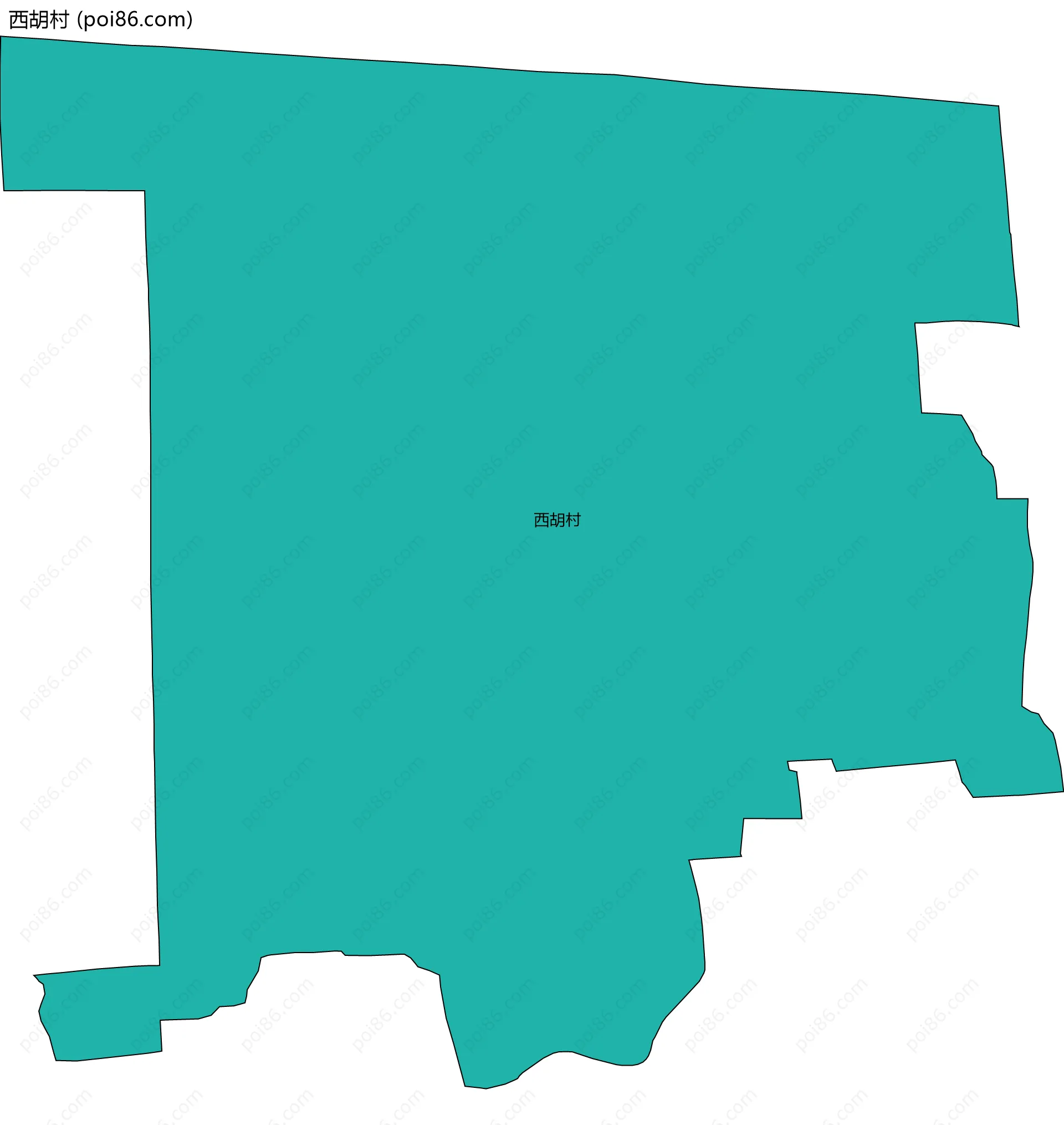 西胡村边界地图