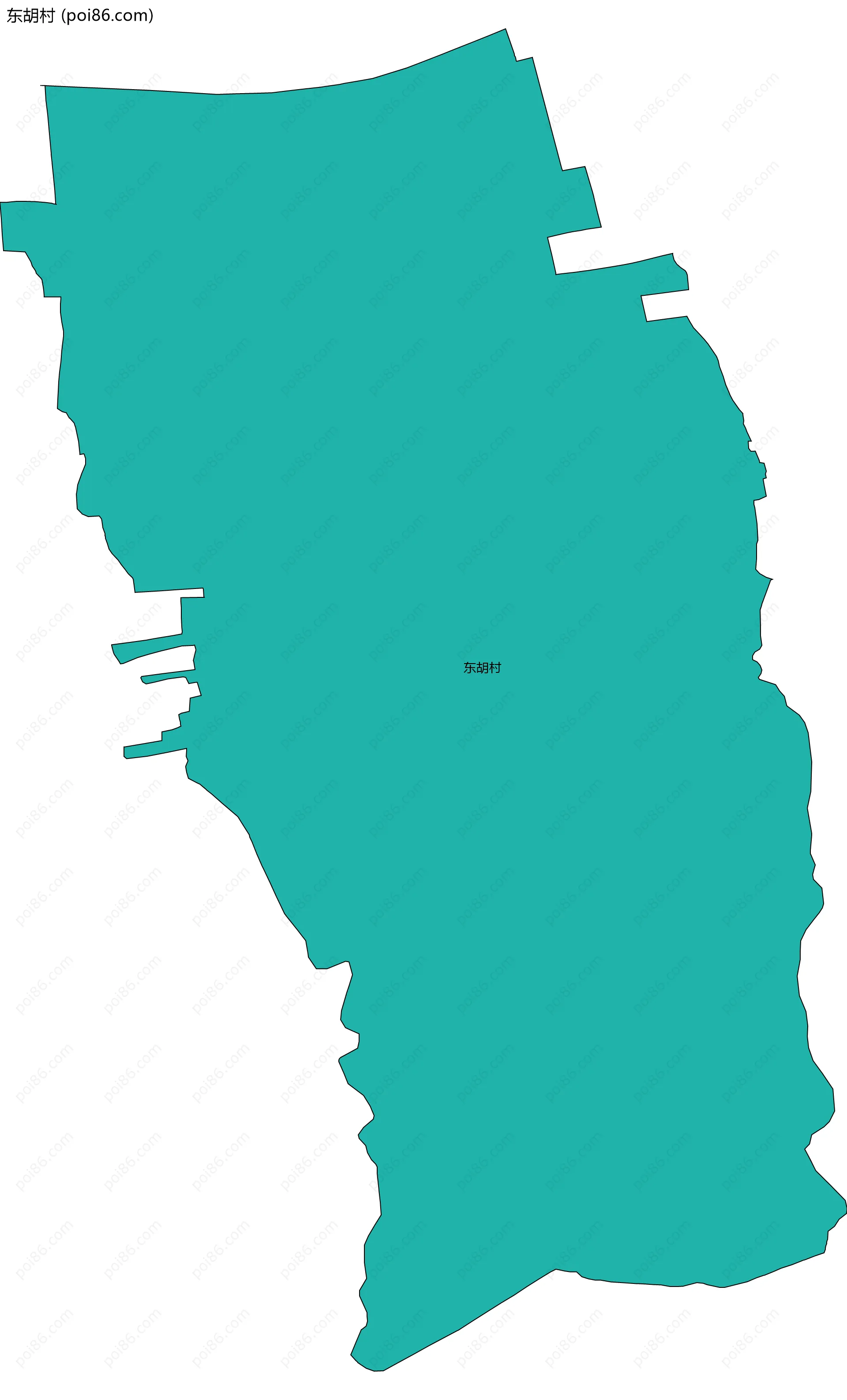 东胡村边界地图