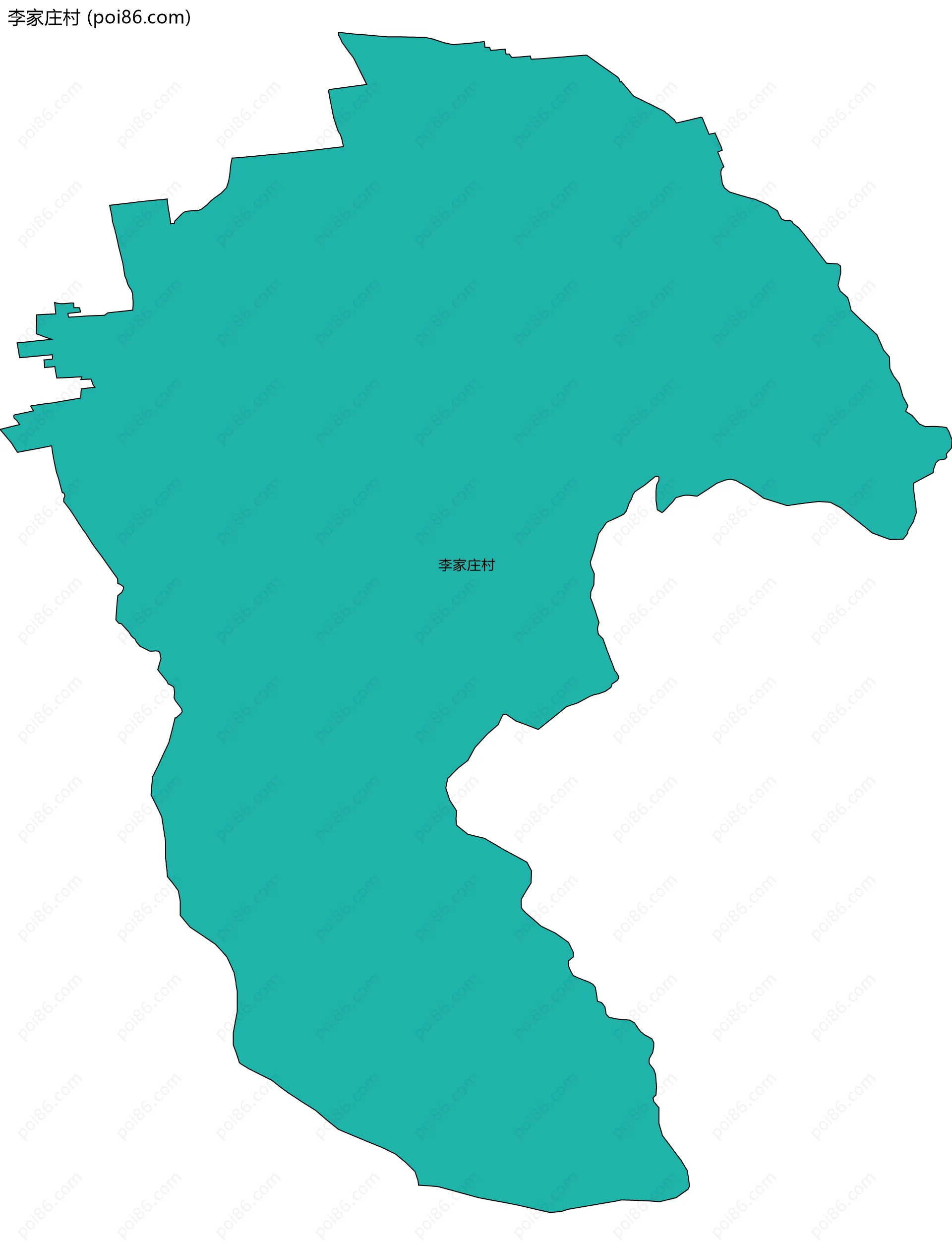 李家庄村边界地图