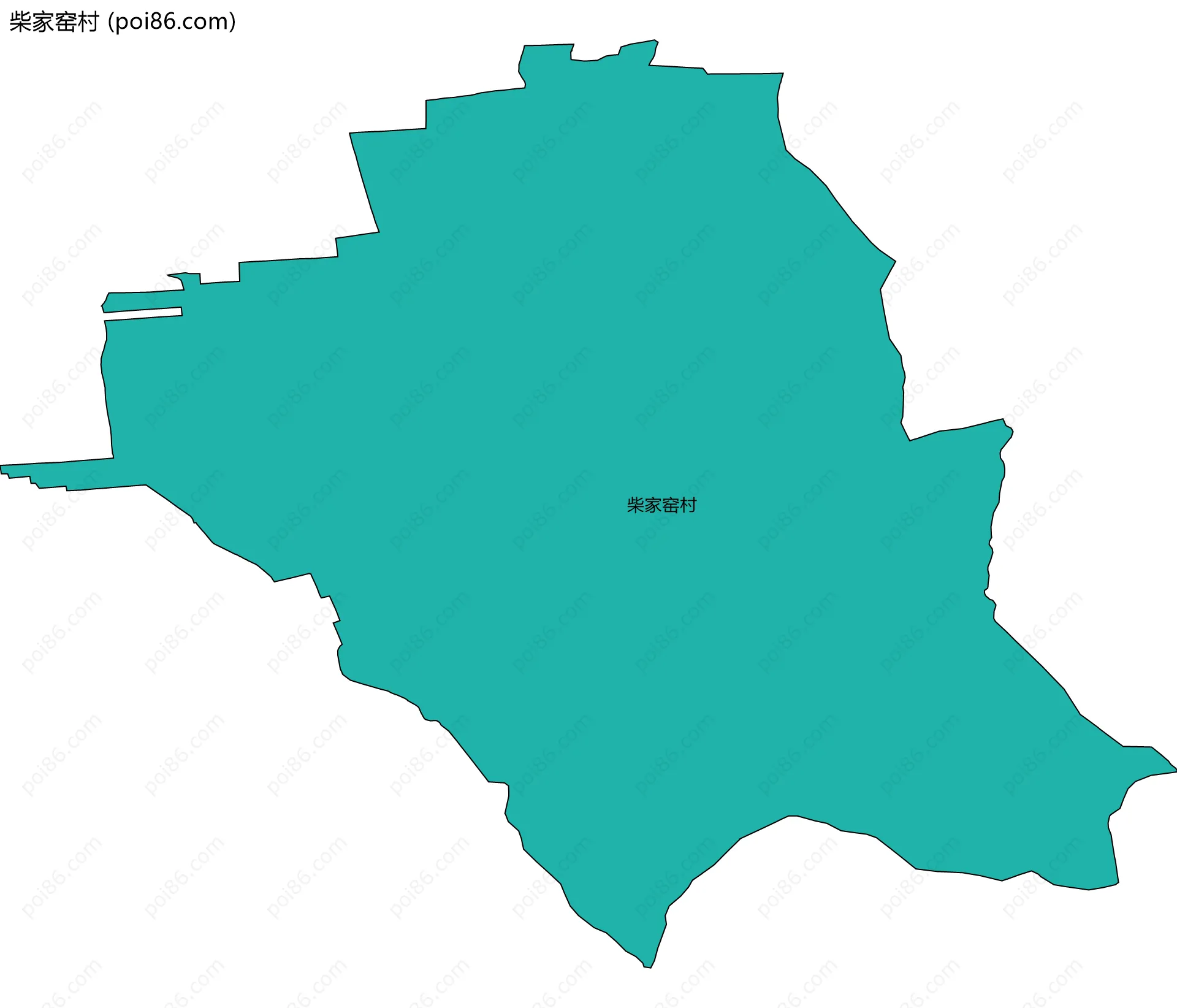 柴家窑村边界地图
