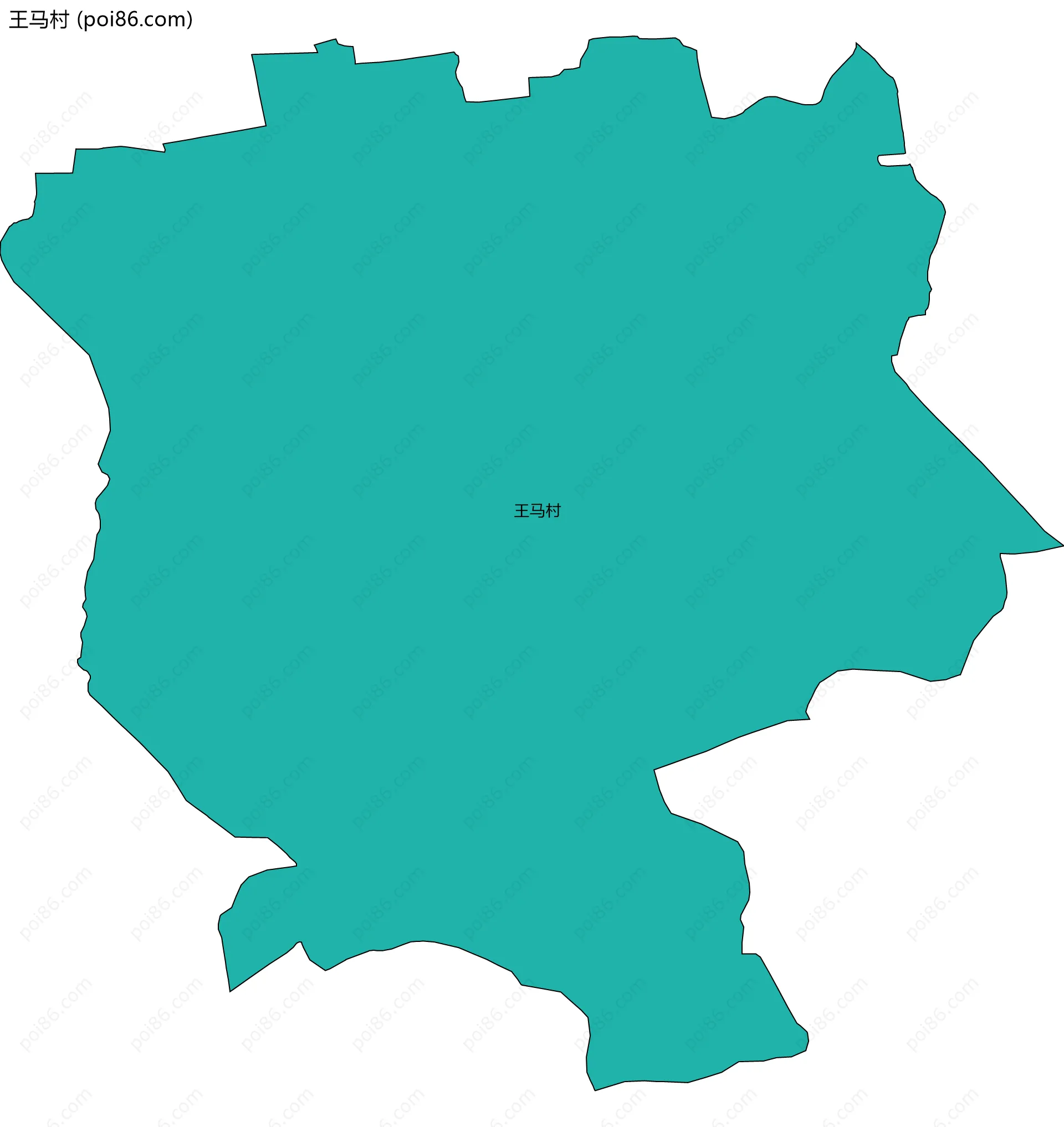 王马村边界地图
