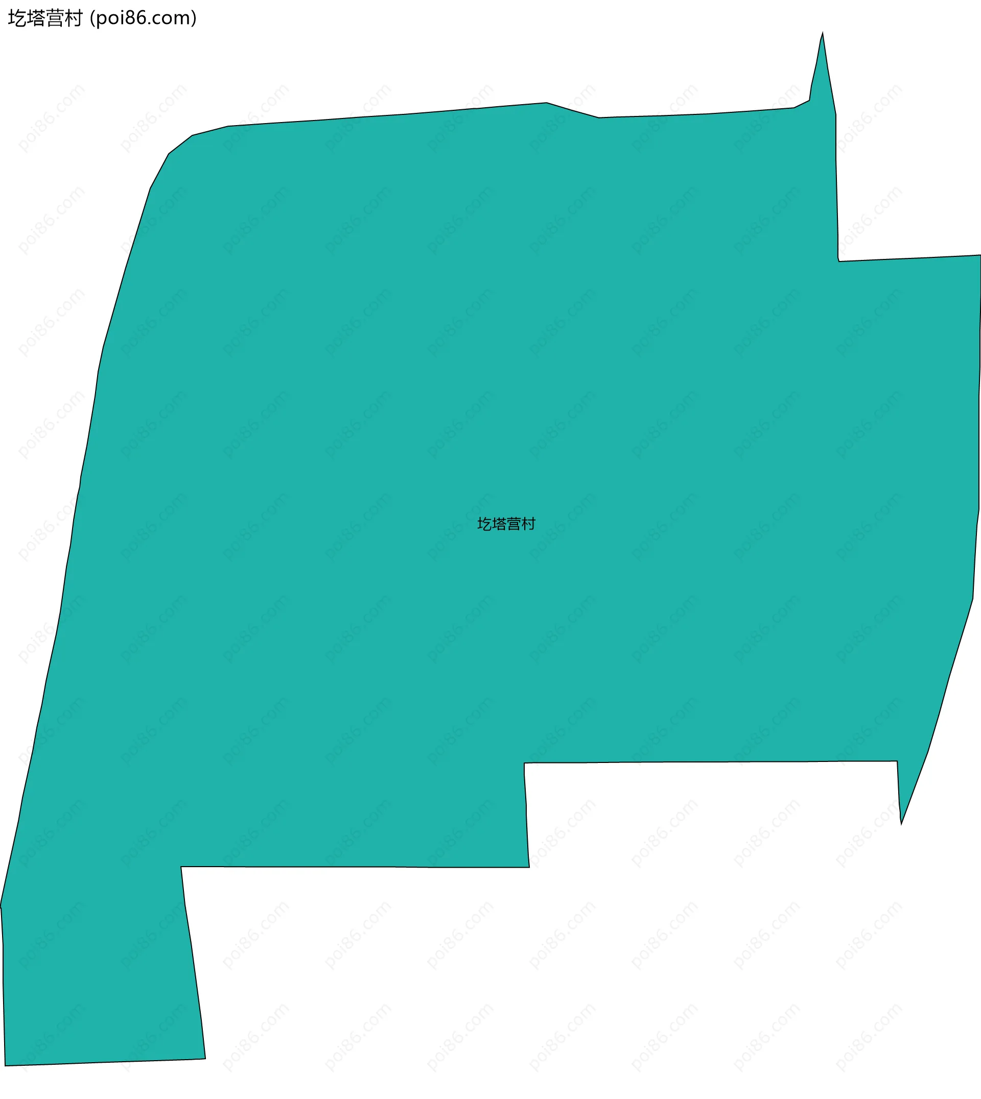 圪塔营村边界地图