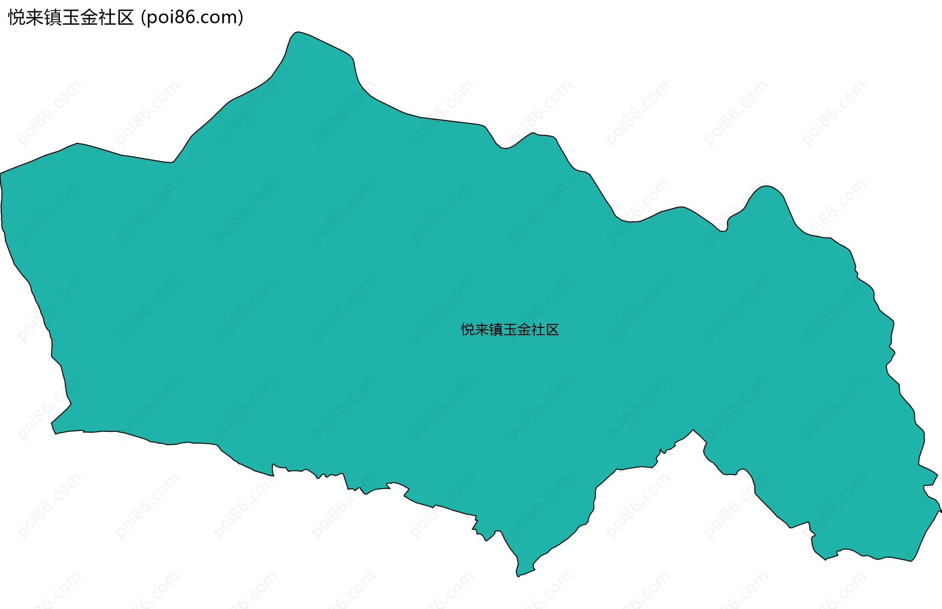 悦来镇玉金社区边界地图