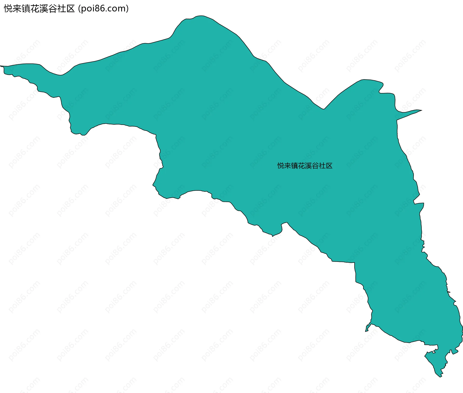 悦来镇花溪谷社区边界地图