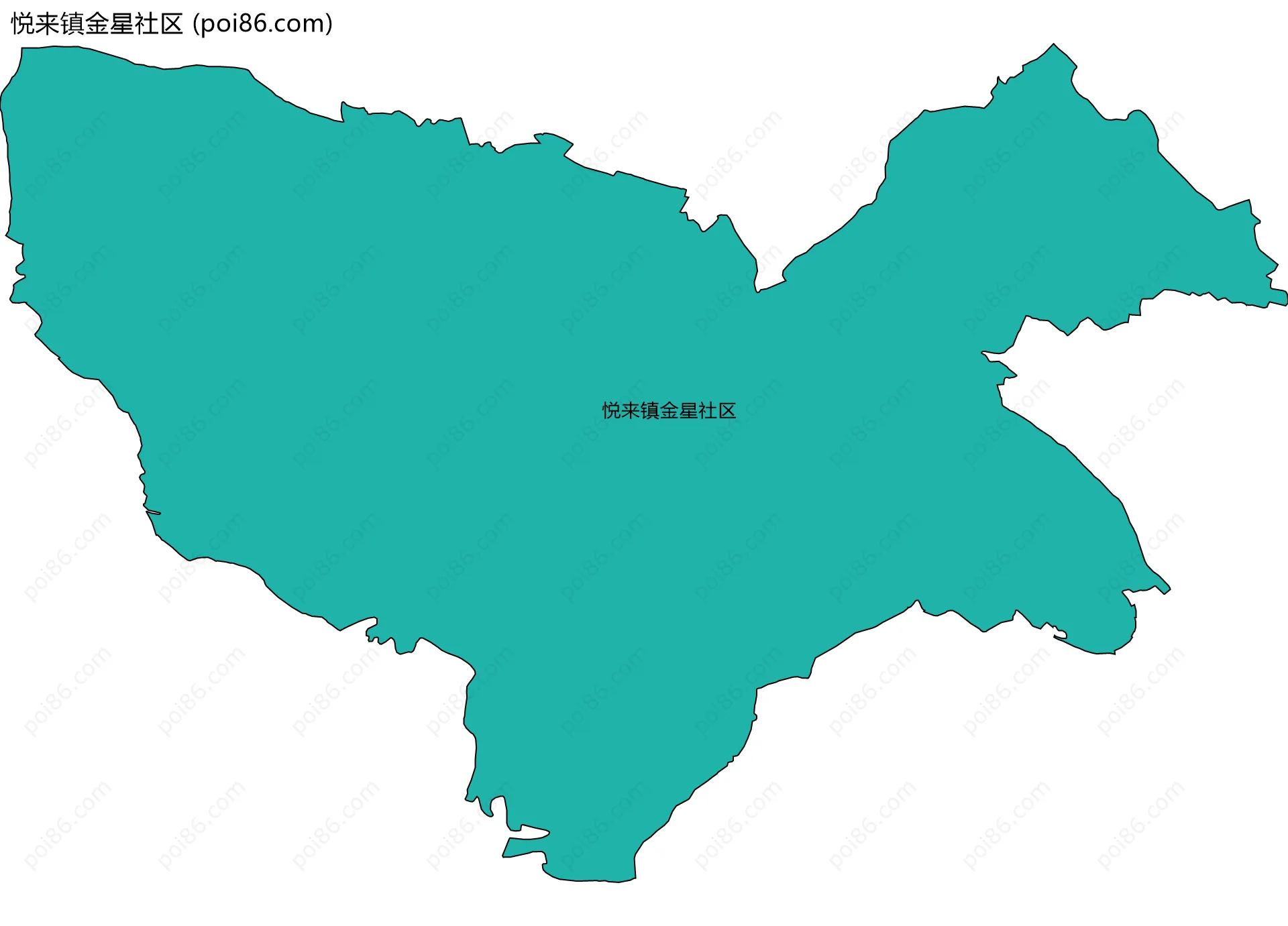 悦来镇金星社区边界地图