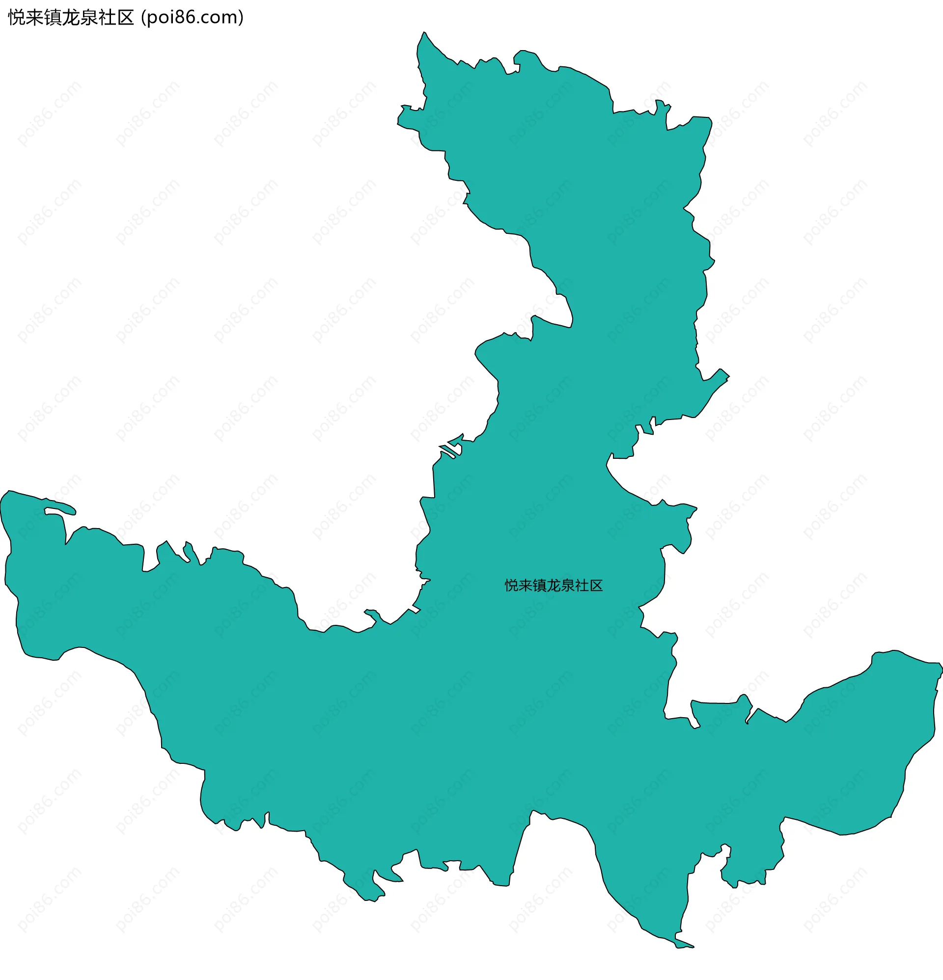 悦来镇龙泉社区边界地图