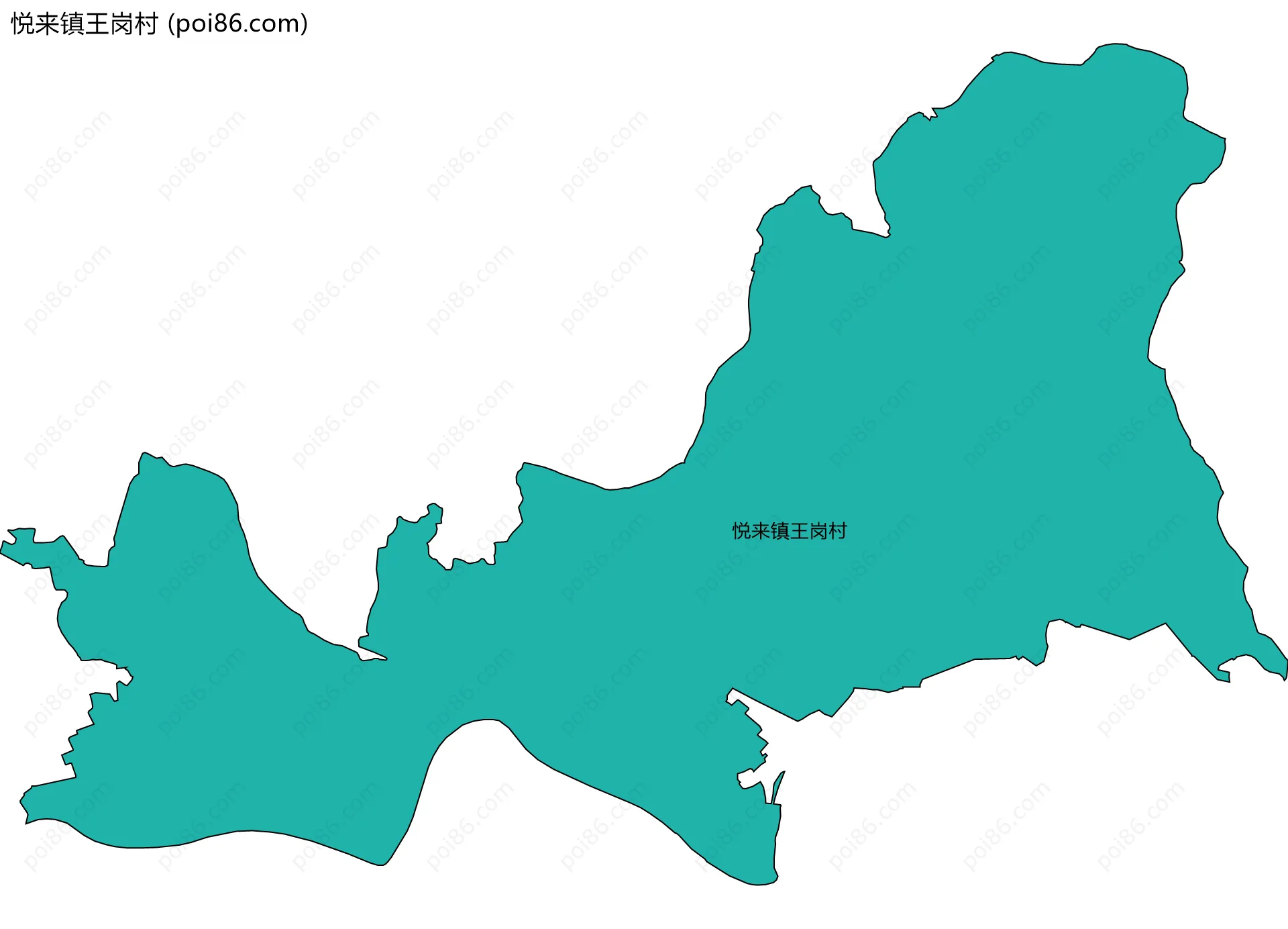 悦来镇王岗村边界地图