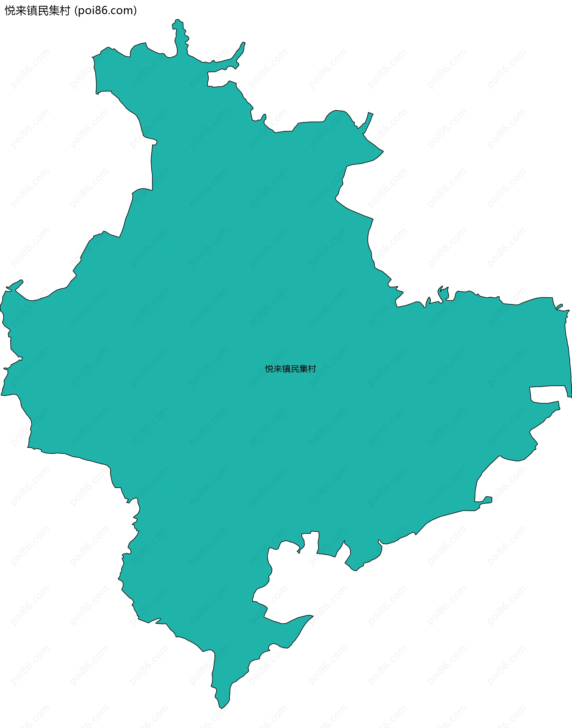 悦来镇民集村边界地图