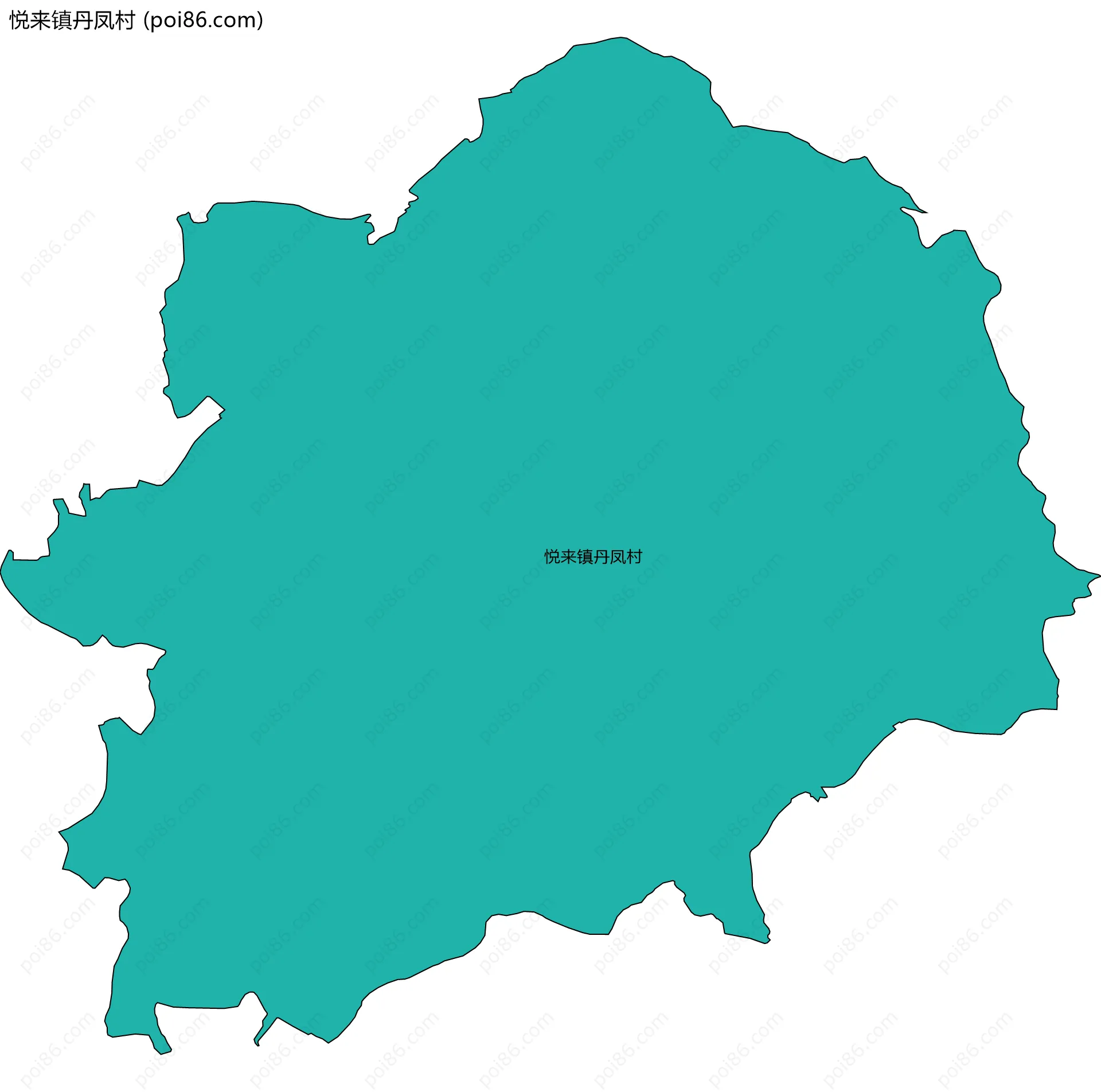 悦来镇丹凤村边界地图