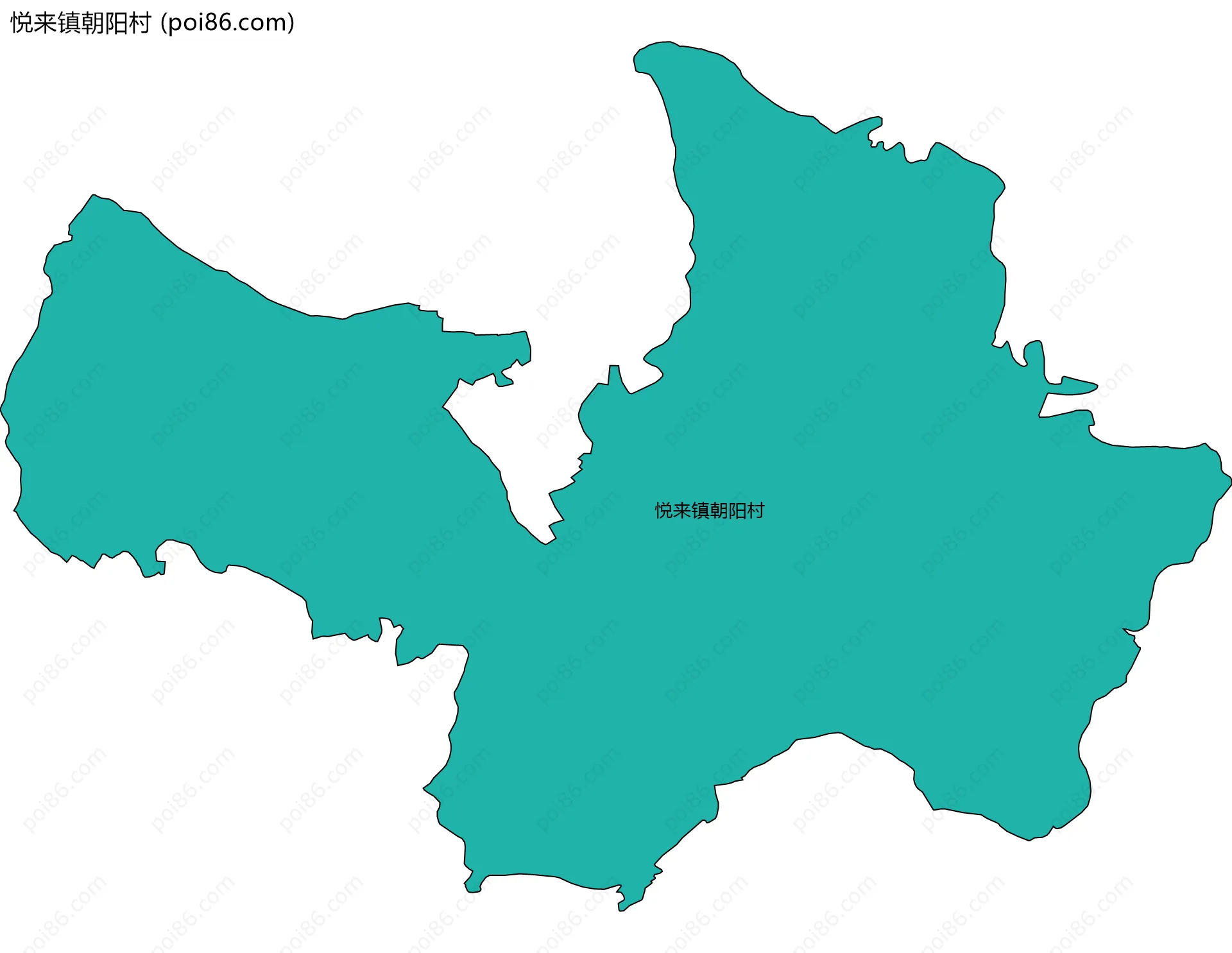 悦来镇朝阳村边界地图
