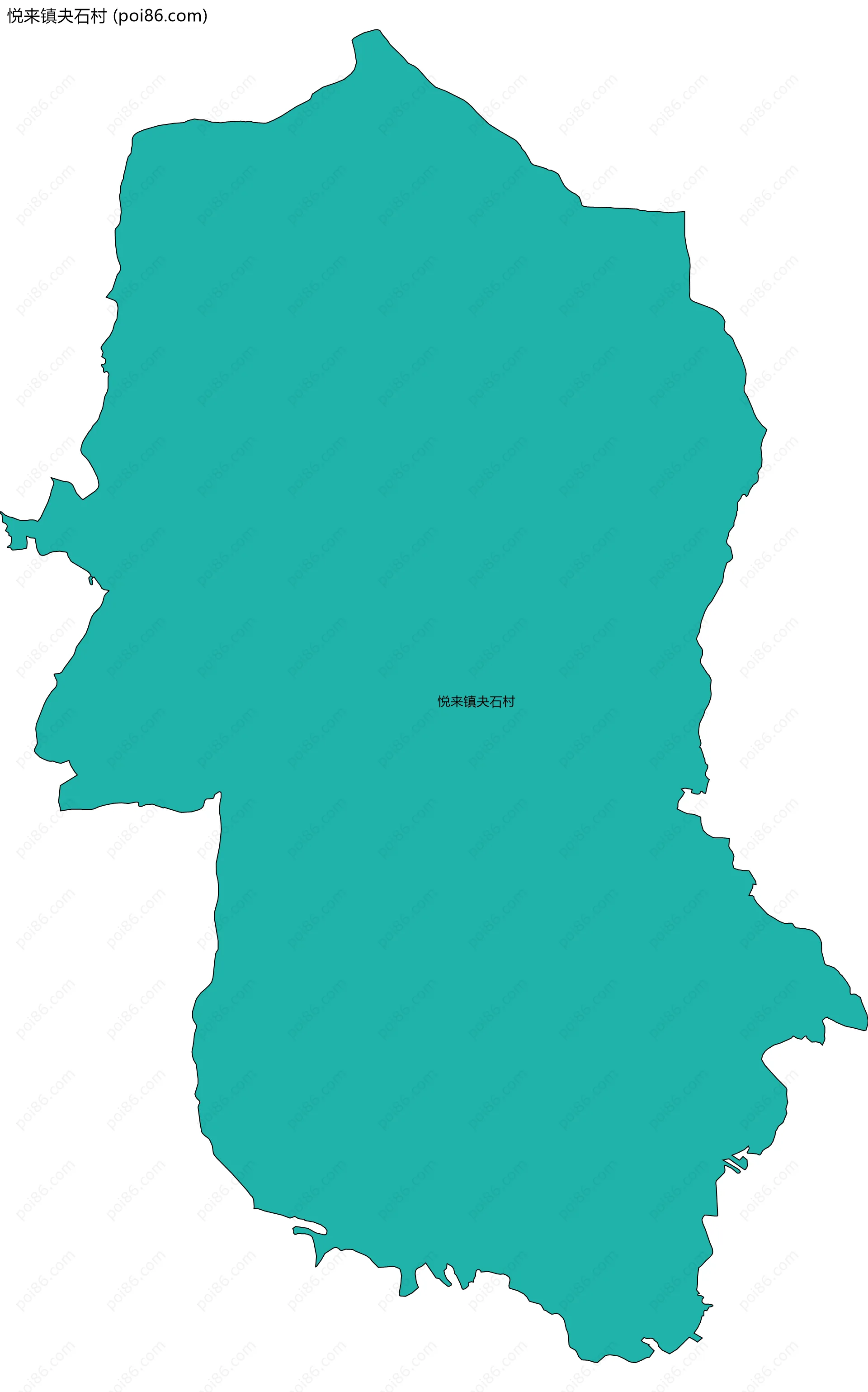 悦来镇夬石村边界地图