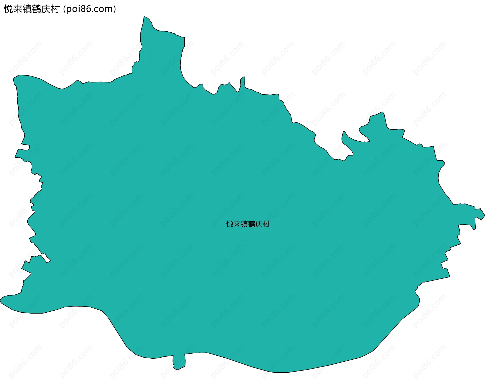 悦来镇鹤庆村边界地图
