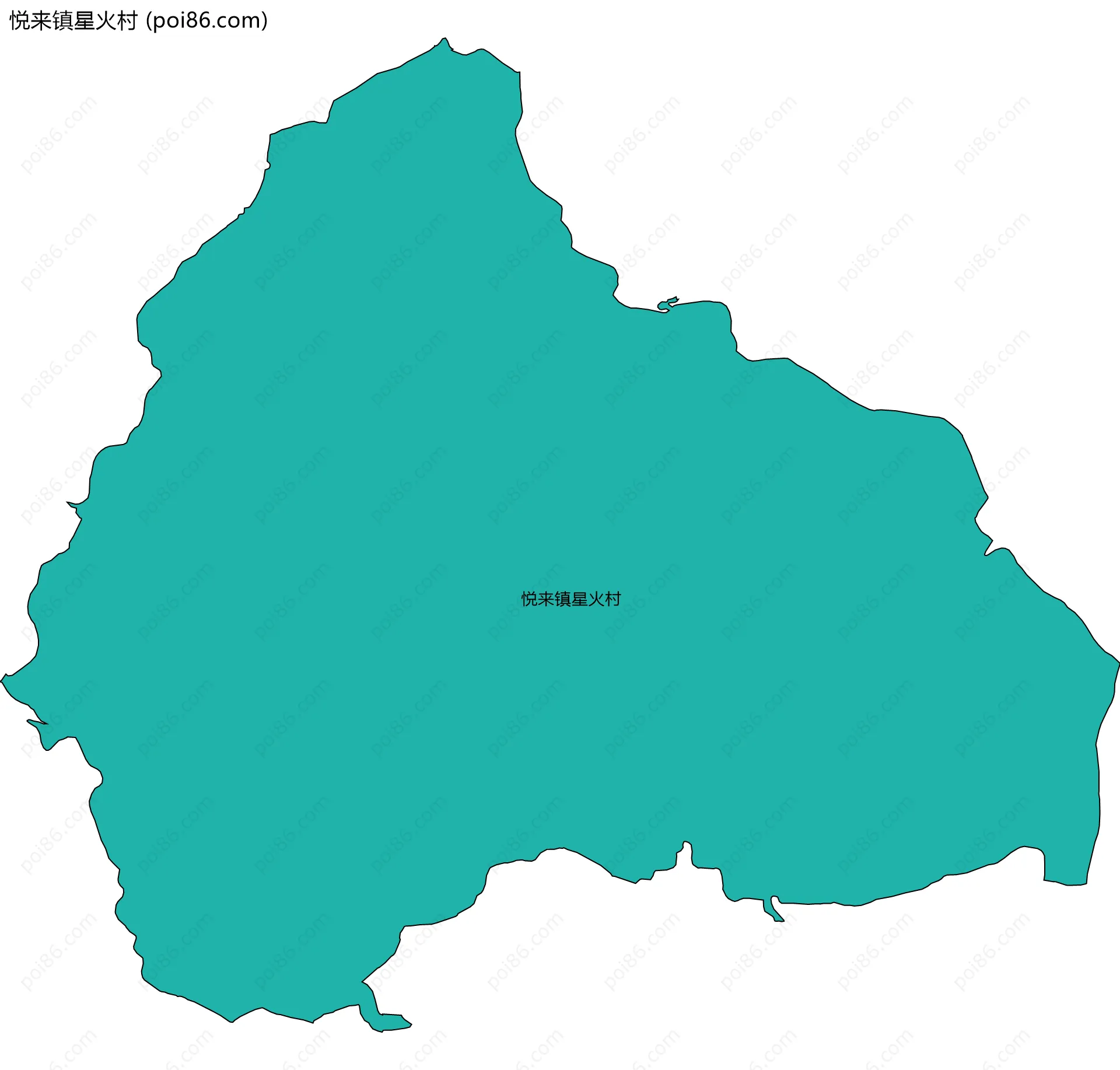 悦来镇星火村边界地图