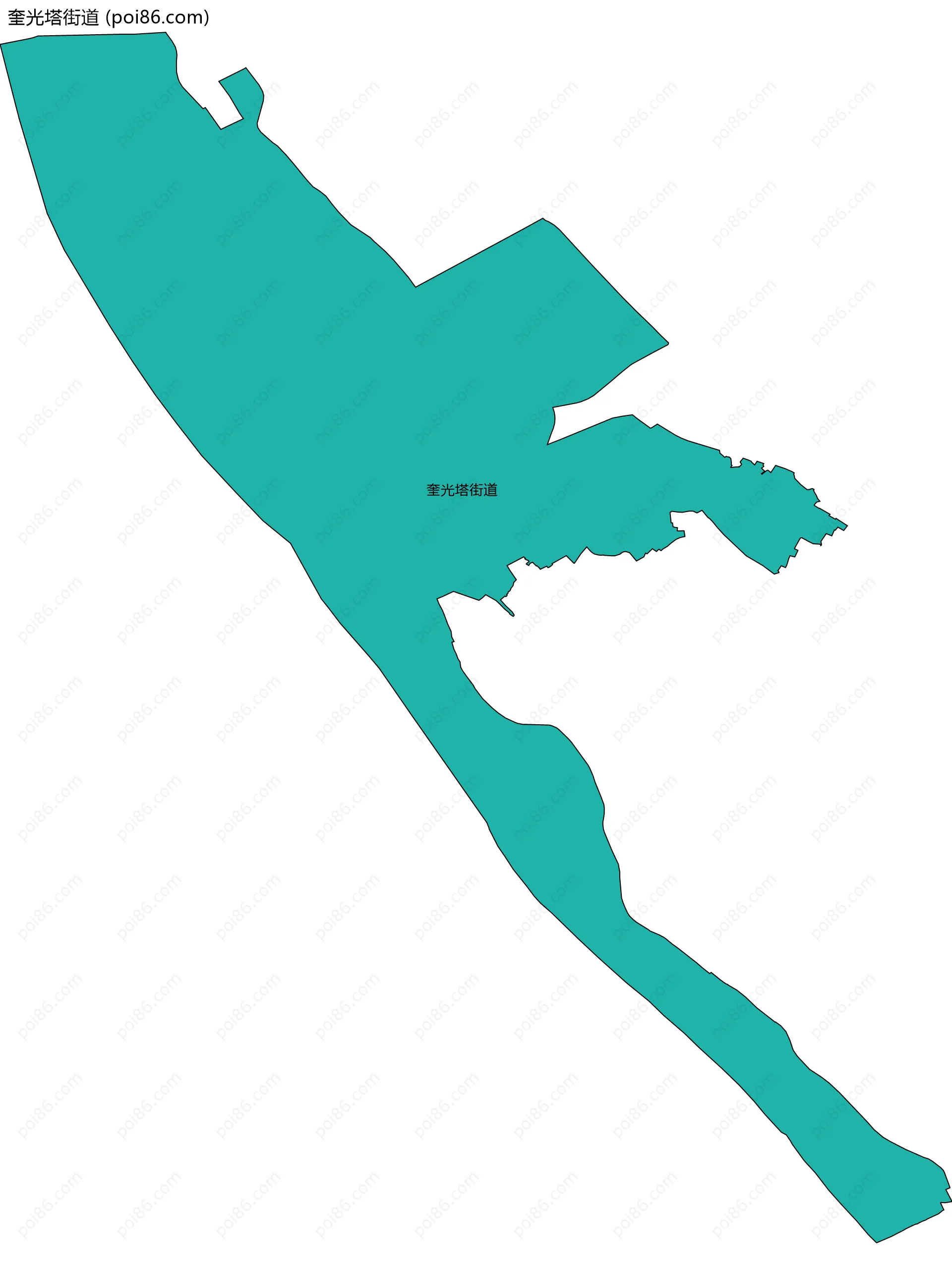奎光塔街道边界地图