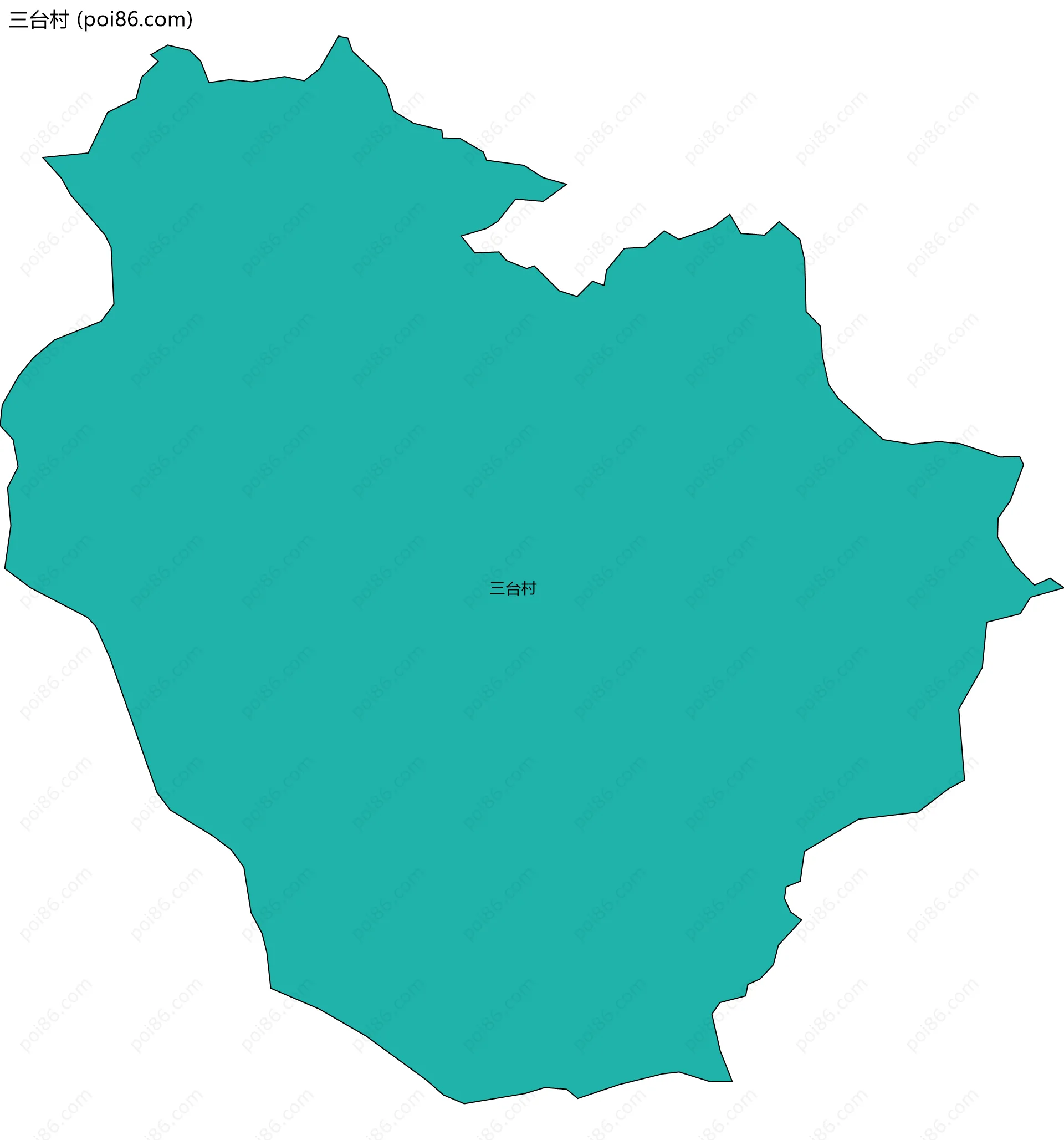 三台村边界地图