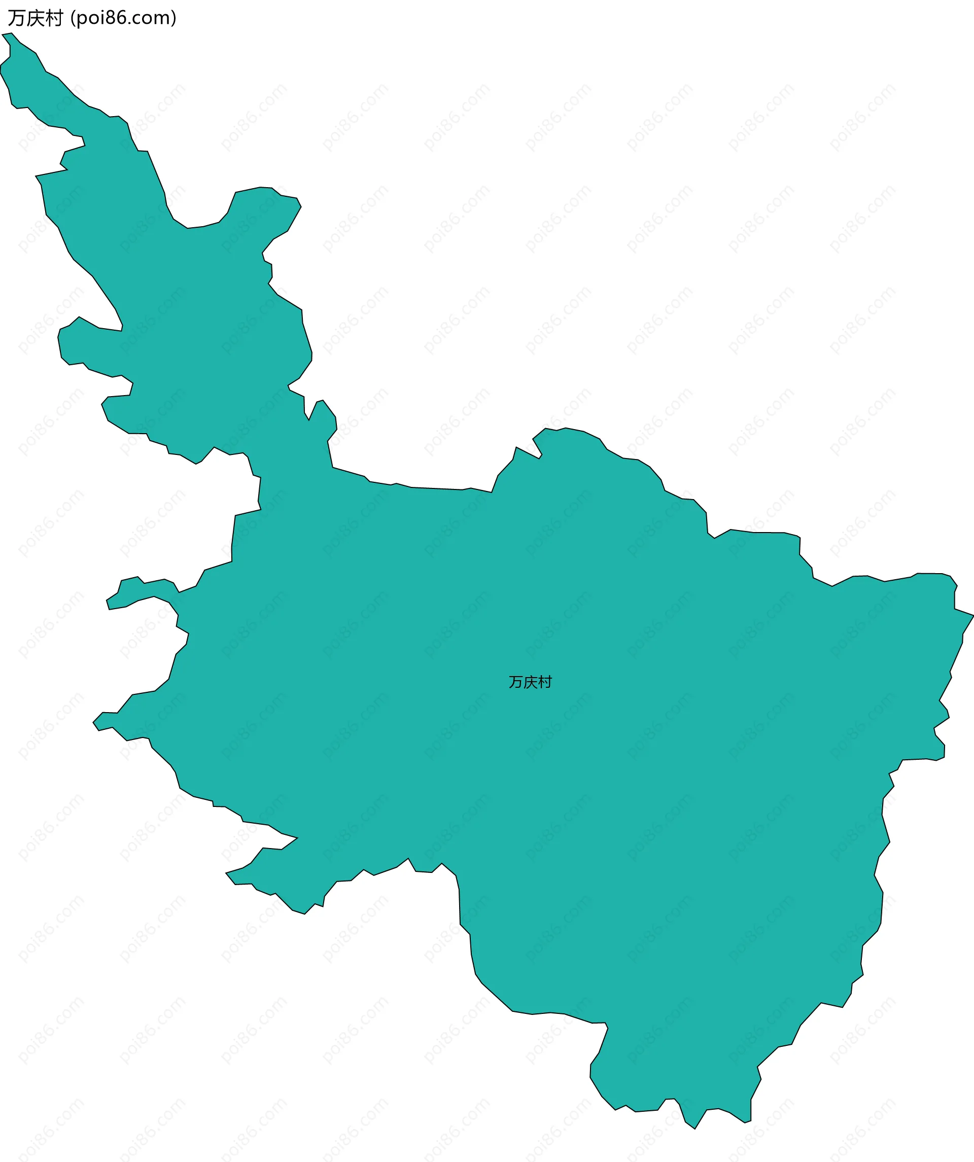 万庆村边界地图