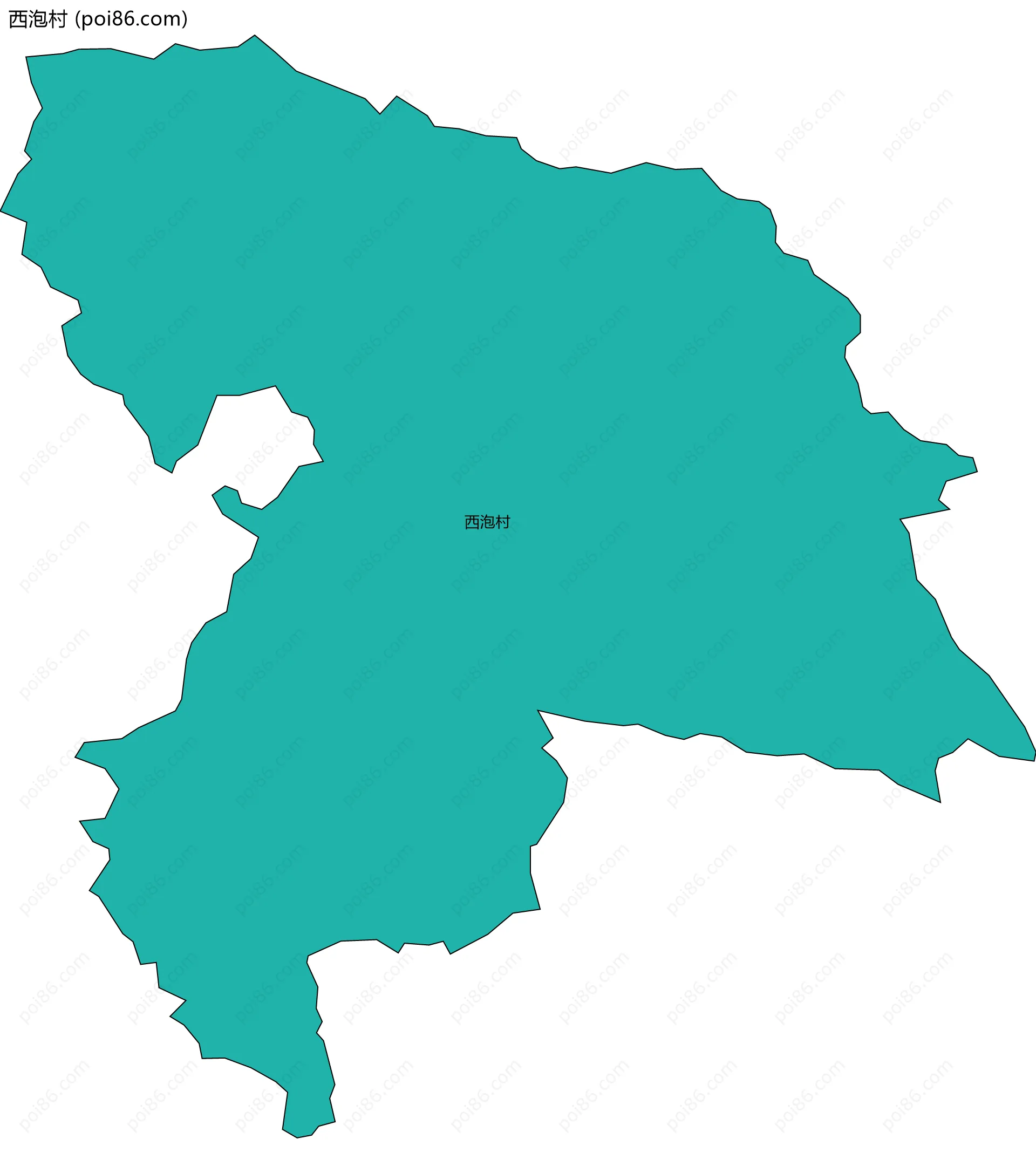 西泡村边界地图