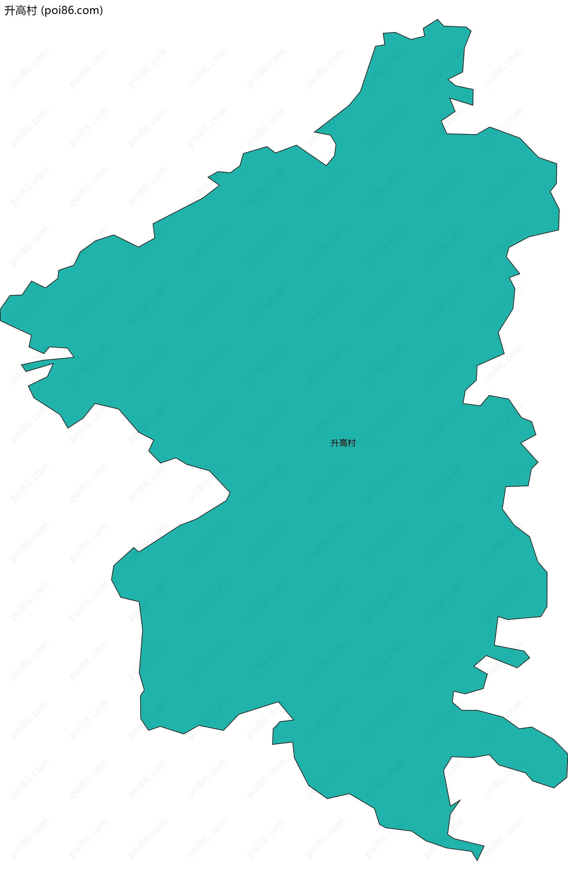 升高村边界地图