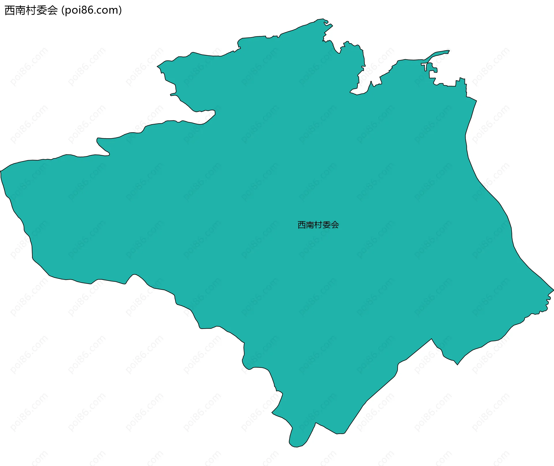 西南村委会边界地图