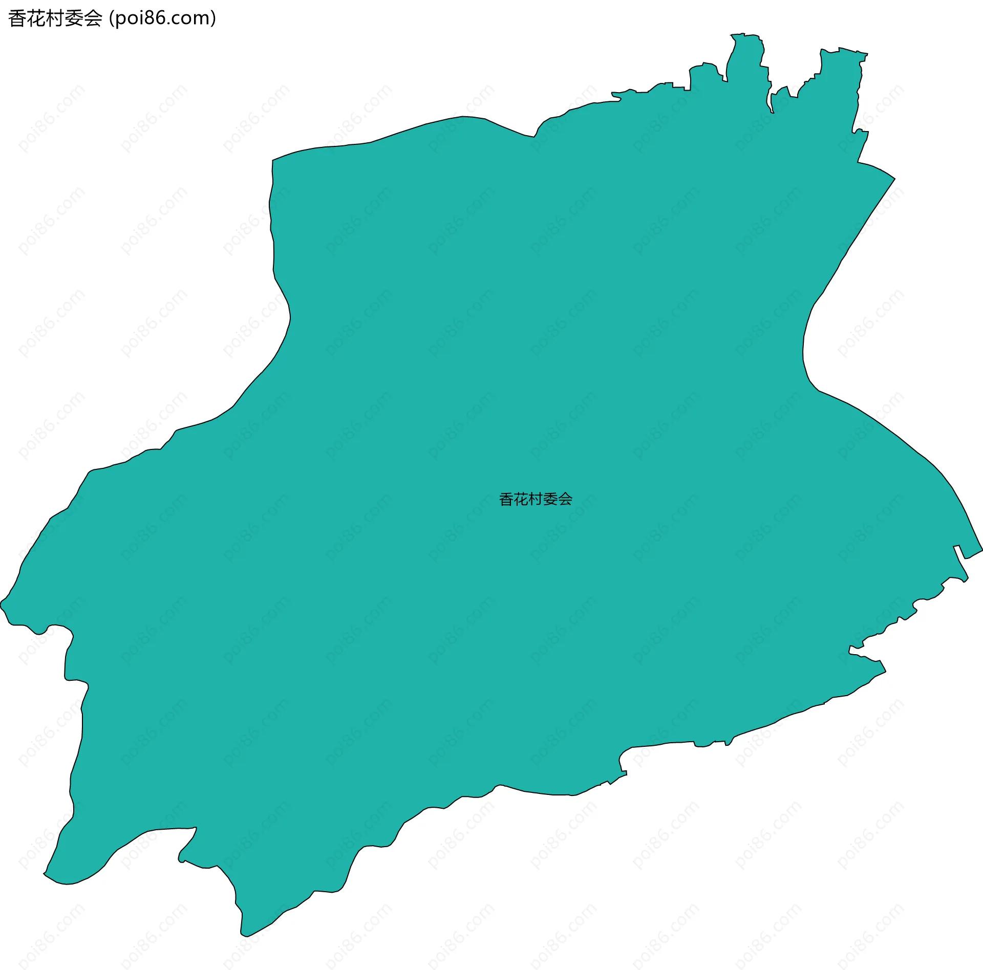 香花村委会边界地图