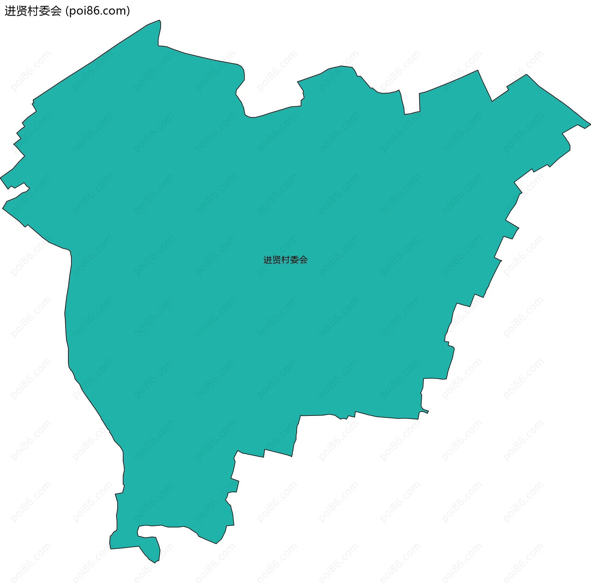 进贤村委会边界地图