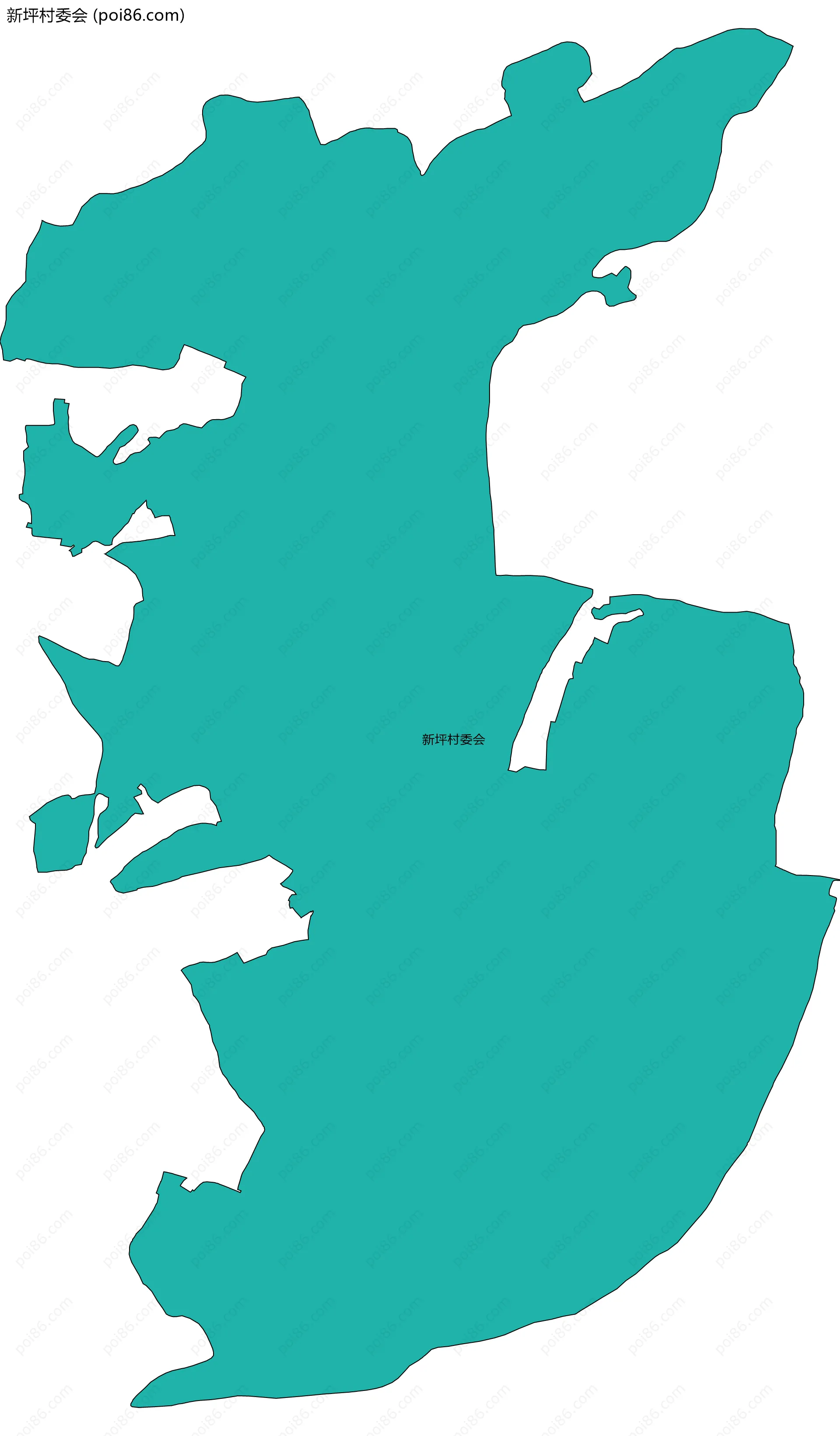 新坪村委会边界地图